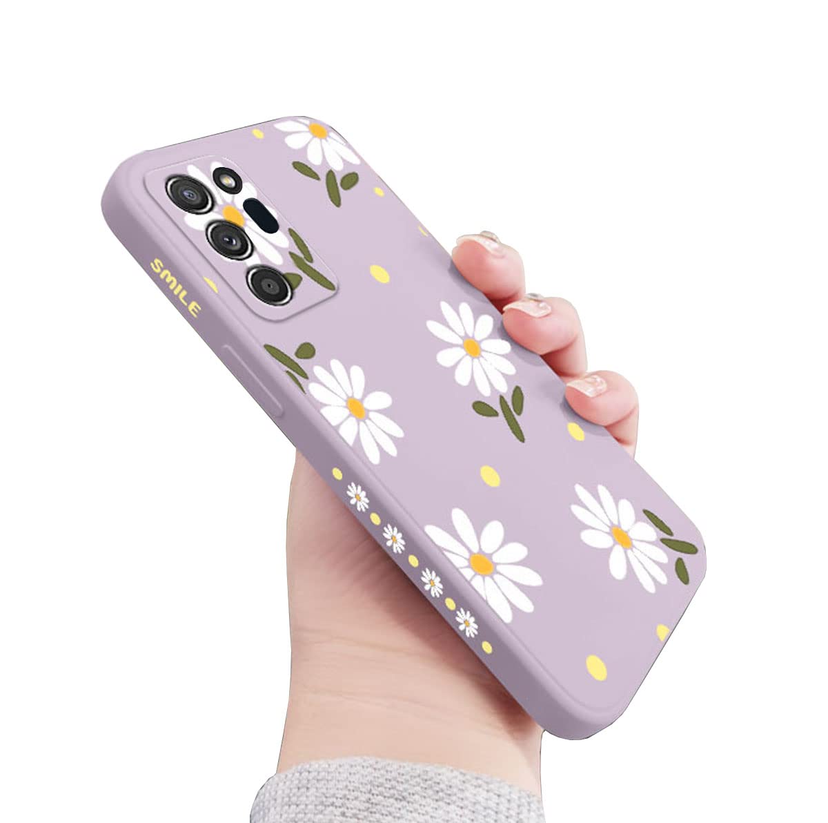 Cute Daisy Pattern Shockproof TPU Bumper Case for Samsung Galaxy Note 20 Ultra 5G (6.9