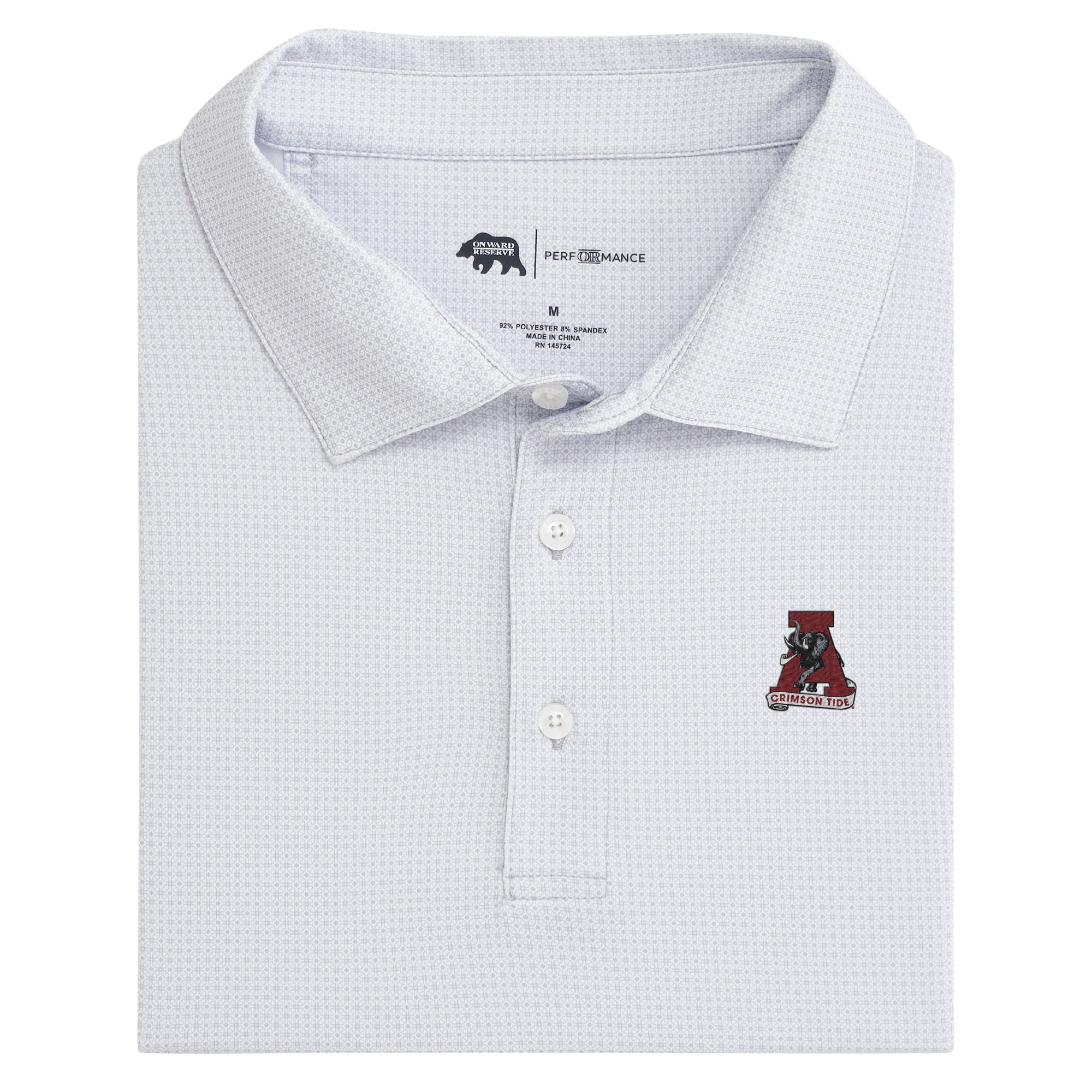 Vintage Alabama A Range Printed Performance Polo Shirt for Men - Breathable & Comfortable Golf, Casual & Work Wear