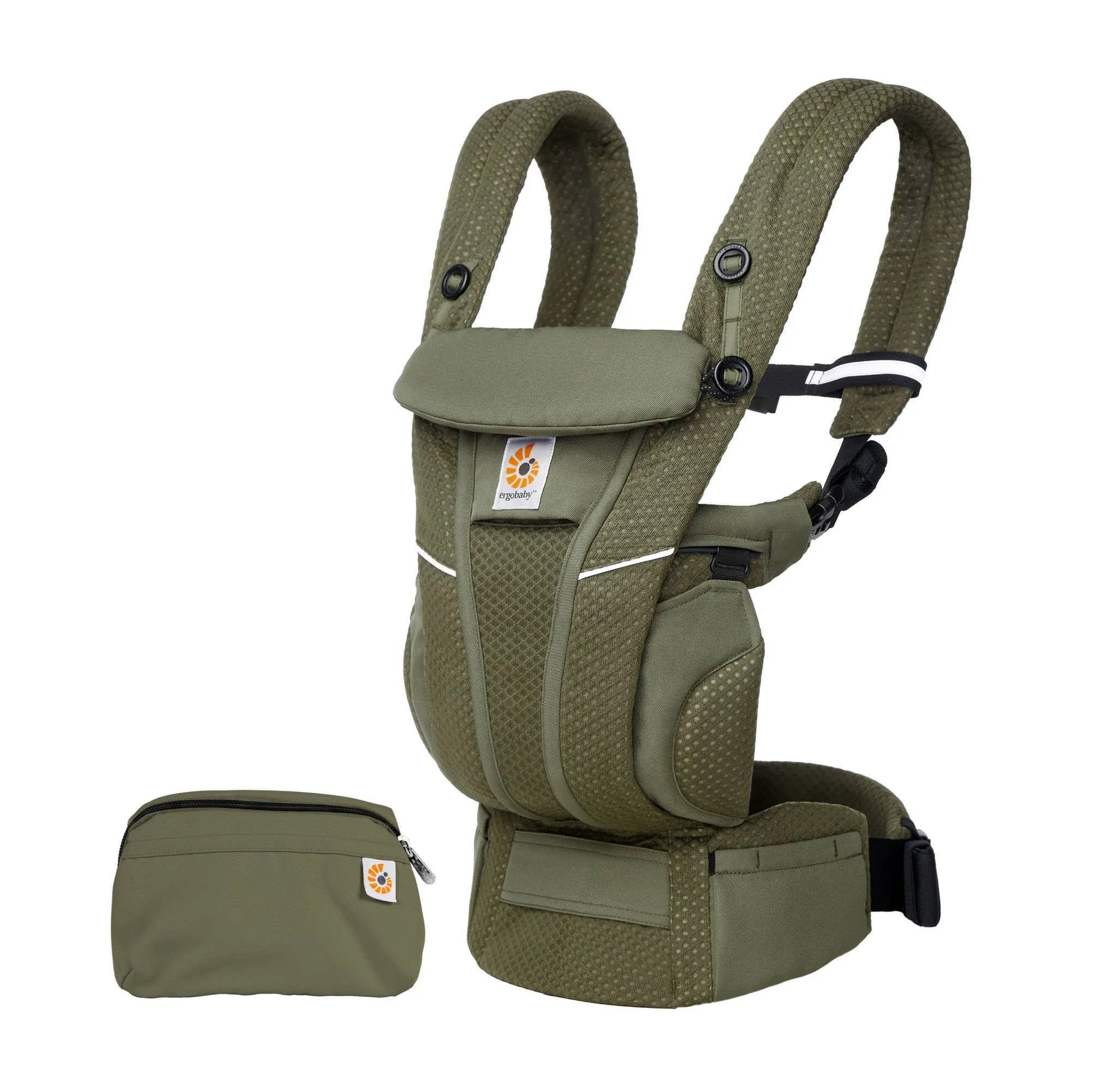 Omni Breeze All-Position Mesh Baby Carrier - Lightweight & Breathable for Newborn to Toddler (Olive Green) - Perfect for Hiking, Travel & Everyday Use