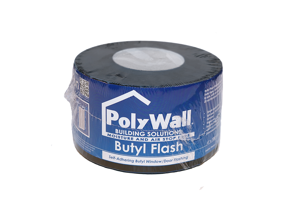 PolyWall Butyl Flash Window Flashing Tape 4”x 100’ Roll - Waterproof Sealant for Windows, Doors & Roofs - DIY Home Repair & Construction Weatherproofing Solution