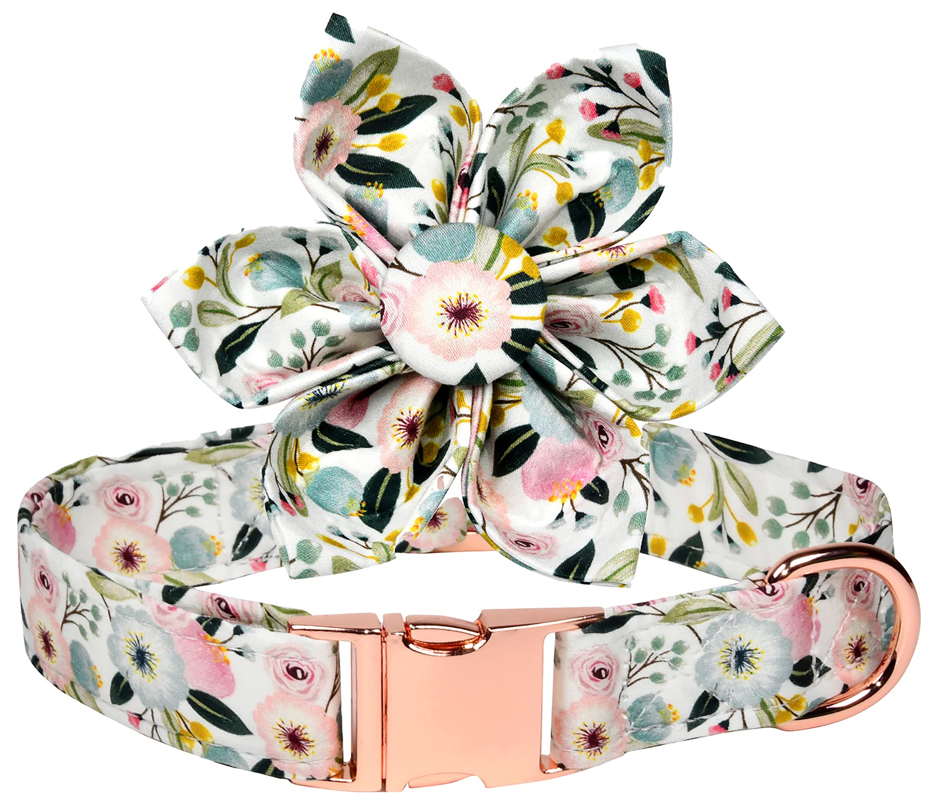 Adjustable Dog Collar with Detachable Flower Accessory - Soft Pet Collar for Small, Medium & Large Dogs - Perfect for Puppy Fashion, Birthday Parties & Photo Shoots