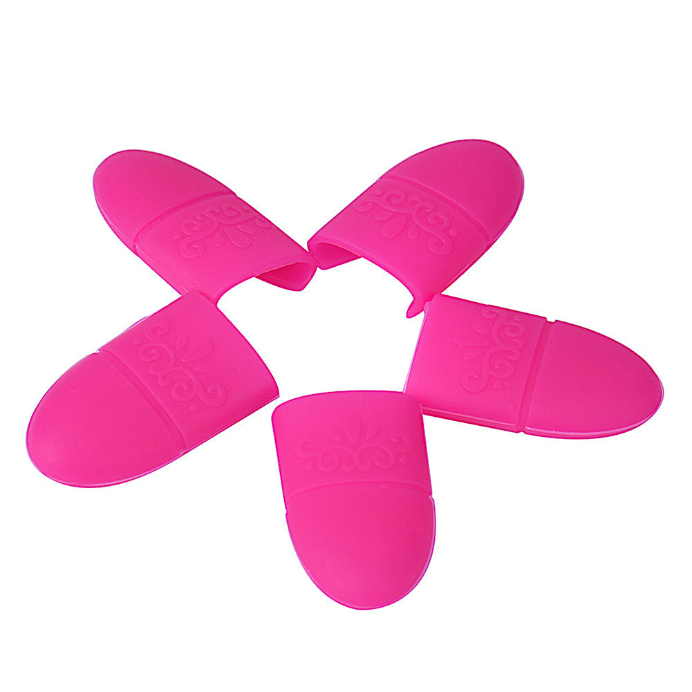 5-Pack Silicone Soak Off Nail Caps for Gel Polish Removal - Perfect for At-Home Manicures & Salon Nail Treatments