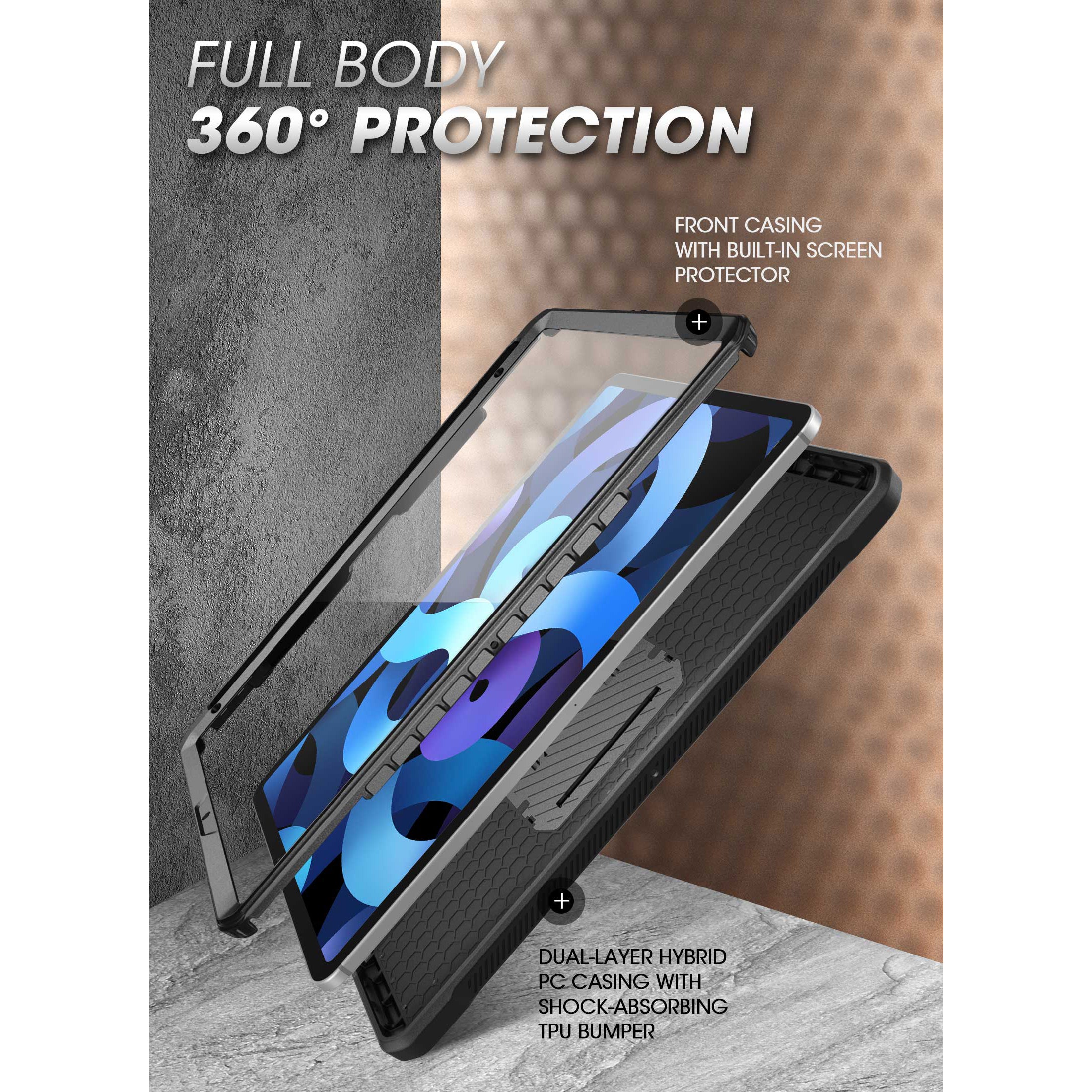 iPad Mini 6 Case - Unicorn Beetle PRO Shockproof Rugged Protective Cover (Black) - Perfect for Outdoor, Travel & Daily Use