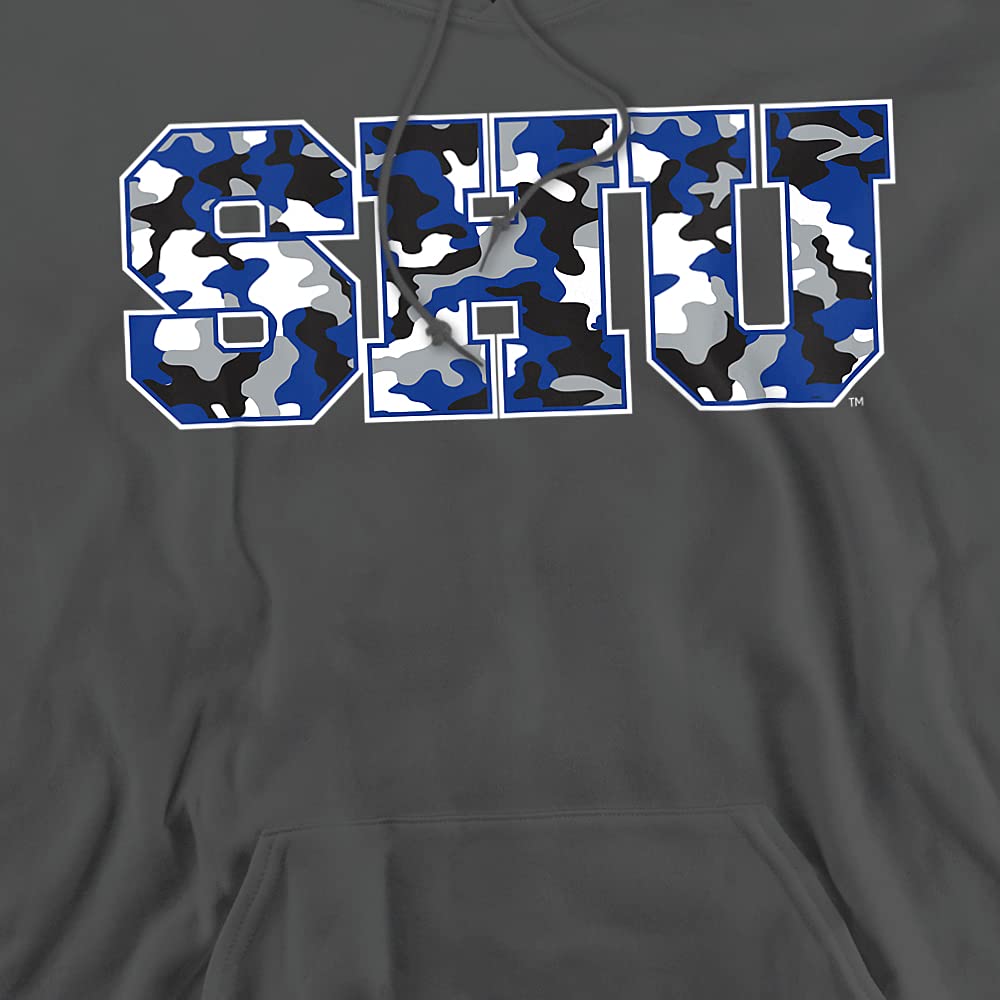 Seton Hall University Official Camo Unisex Hoodie - Charcoal, Medium | Comfortable Pullover Sweatshirt for Men & Women | Perfect for Campus Wear, Game Day & Casual Outfits