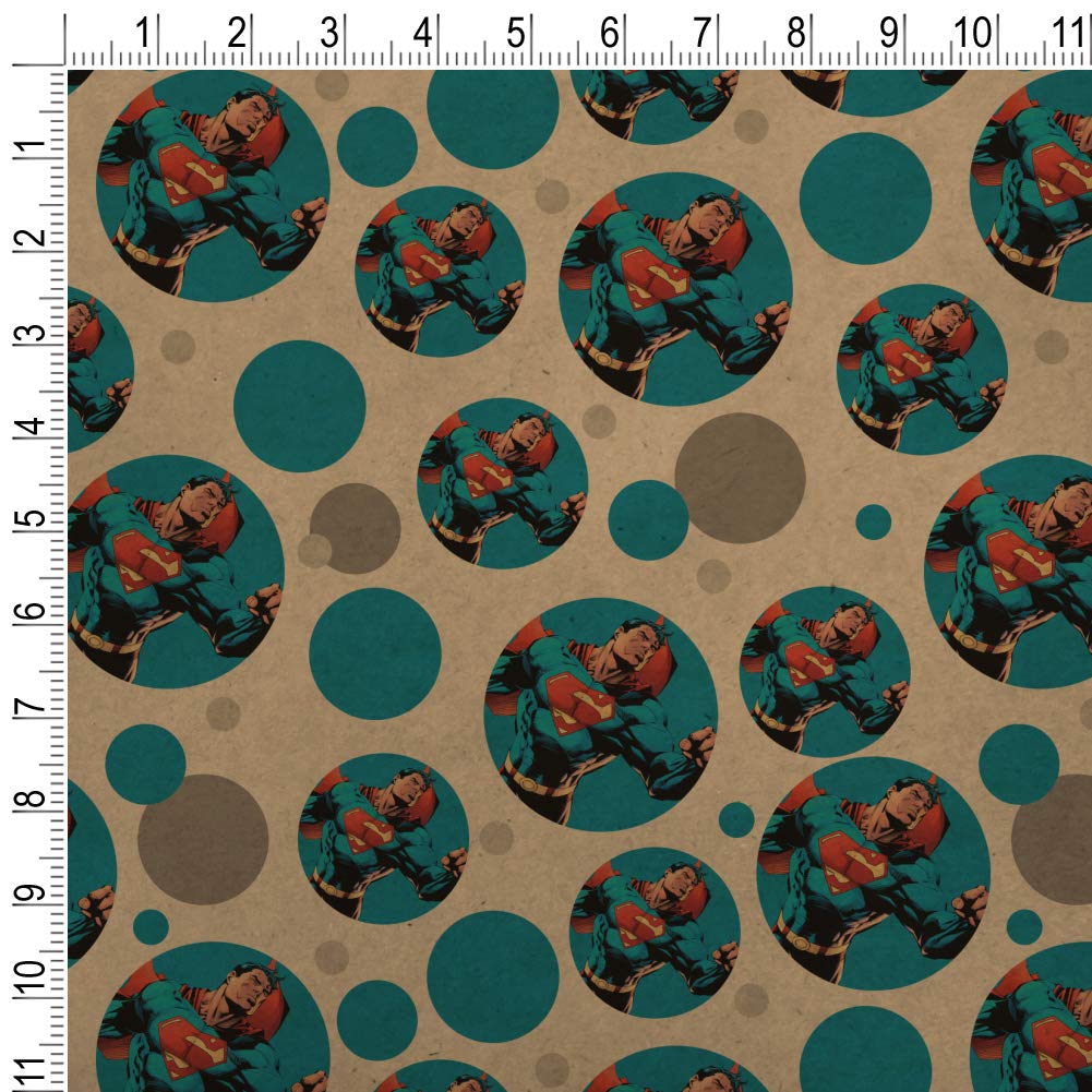 Superman Character Premium Kraft Gift Wrap Roll - Eco-Friendly Wrapping Paper for Birthdays, Holidays & Special Occasions - Perfect for Comic Book Fans & Superhero Lovers