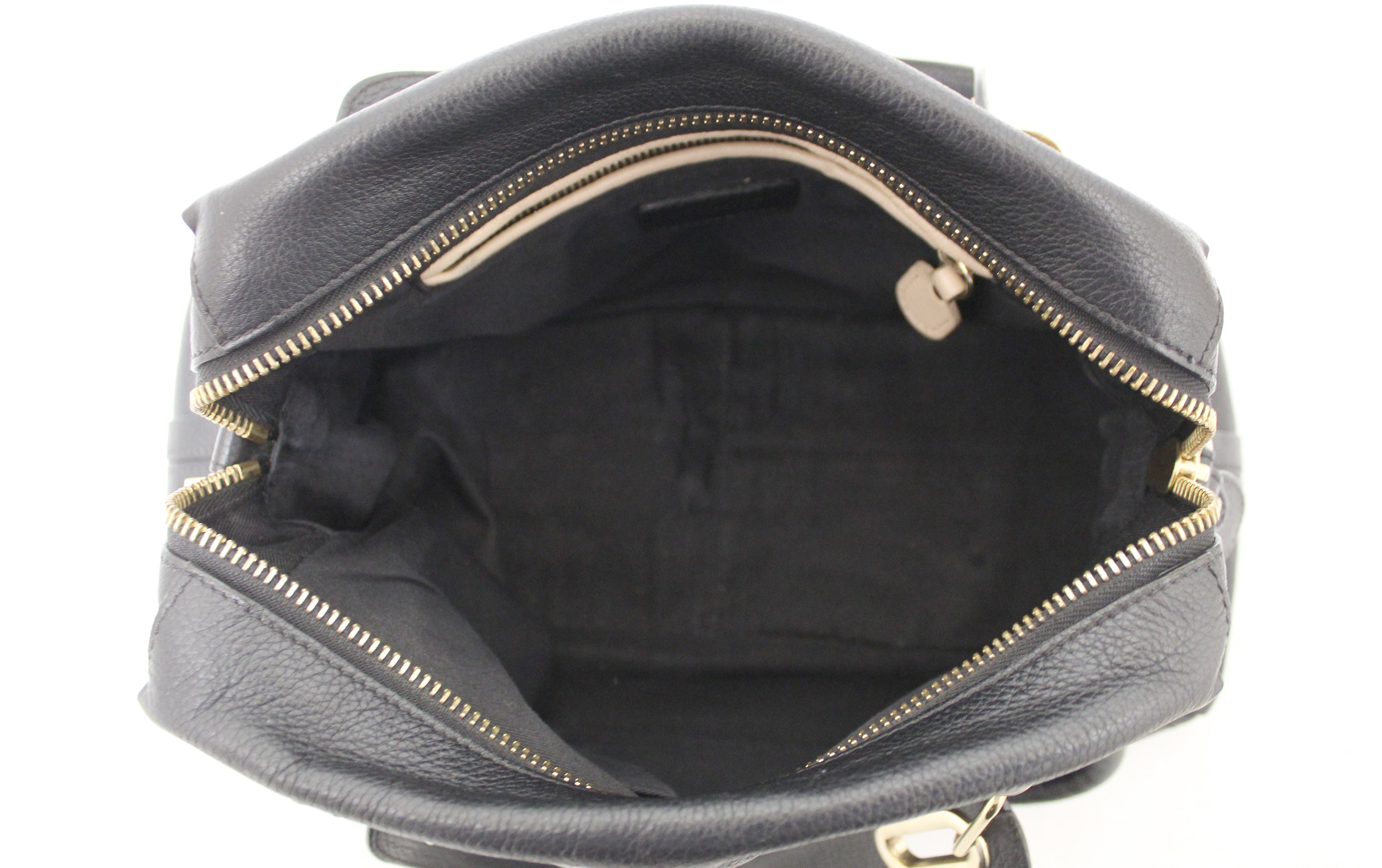 Authentic Chloe Paraty Black Calfskin Leather Medium Shoulder Bag for Women - Luxury Designer Handbag Perfect for Work, Travel & Evening Events