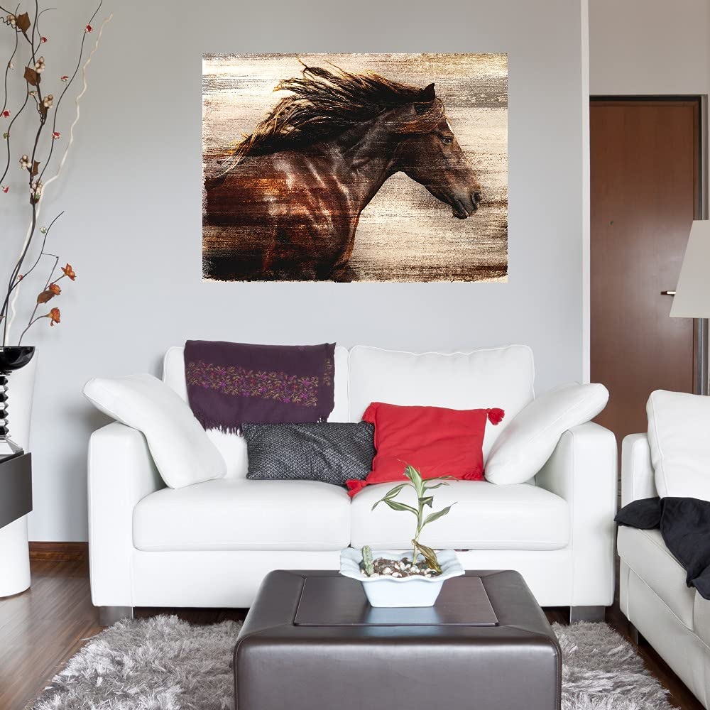 Majestic Motion Fine Art Canvas Wall Decor by Belle Maison - 32x24 Inches Ready to Hang Painting for Living Room, Bedroom, Office - Perfect for Home Decor & Gift Giving