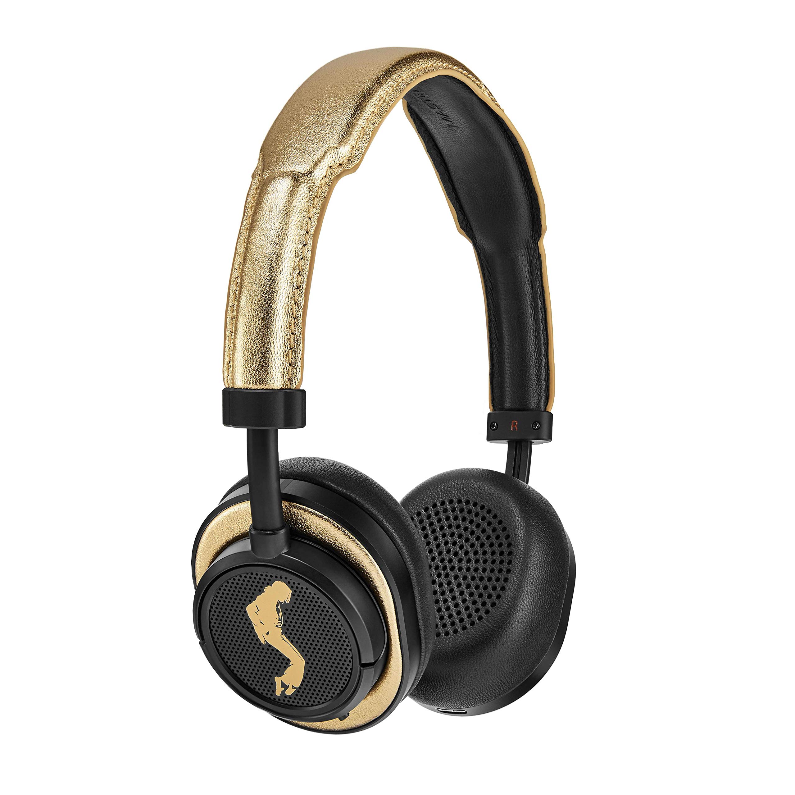 Master & Dynamic MW50+ Wireless Bluetooth Headphones with 40mm Beryllium Driver - 2-in-1 Convertible Over-Ear to On-Ear Design - Michael Jackson Limited Edition (Black/Gold) - Perfect for Travel, Workouts & Music Lovers