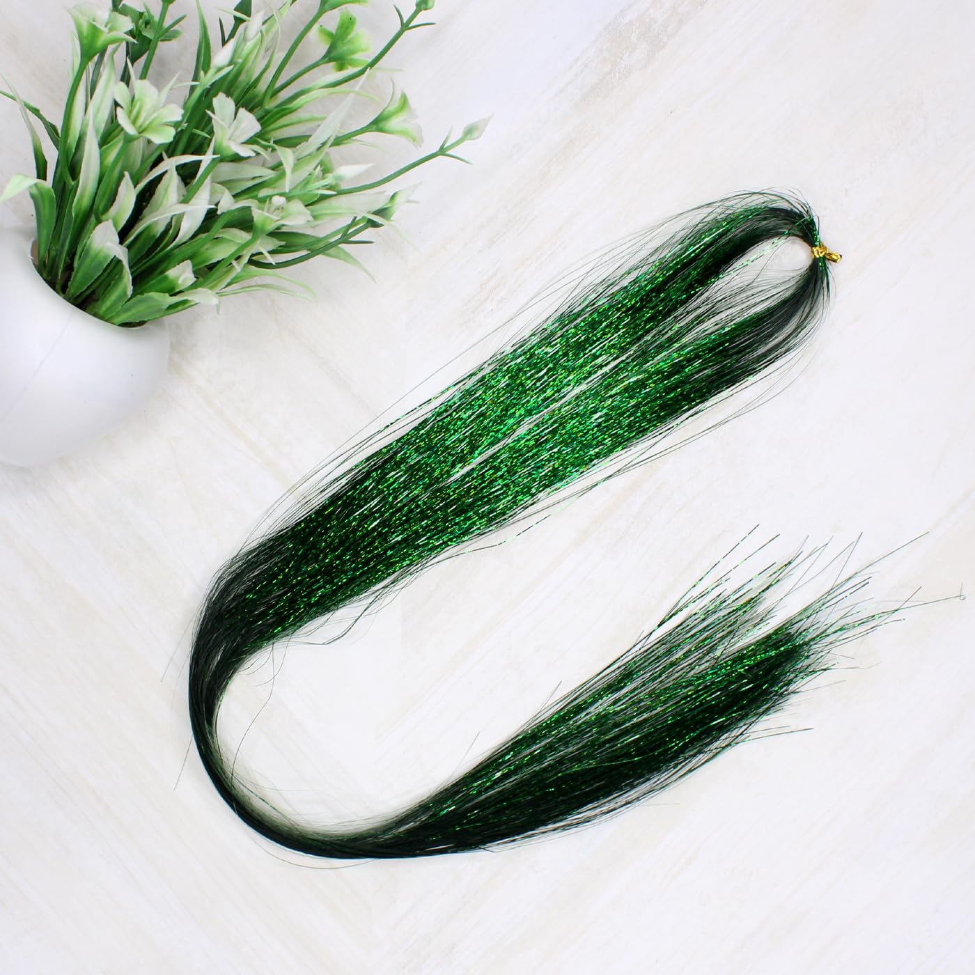 Baal Highlights Colored Hair Streak & Glitter Hair Tinsel Extensions for Women & Girls - Perfect for Parties, Festivals, Cosplay & Everyday Glam