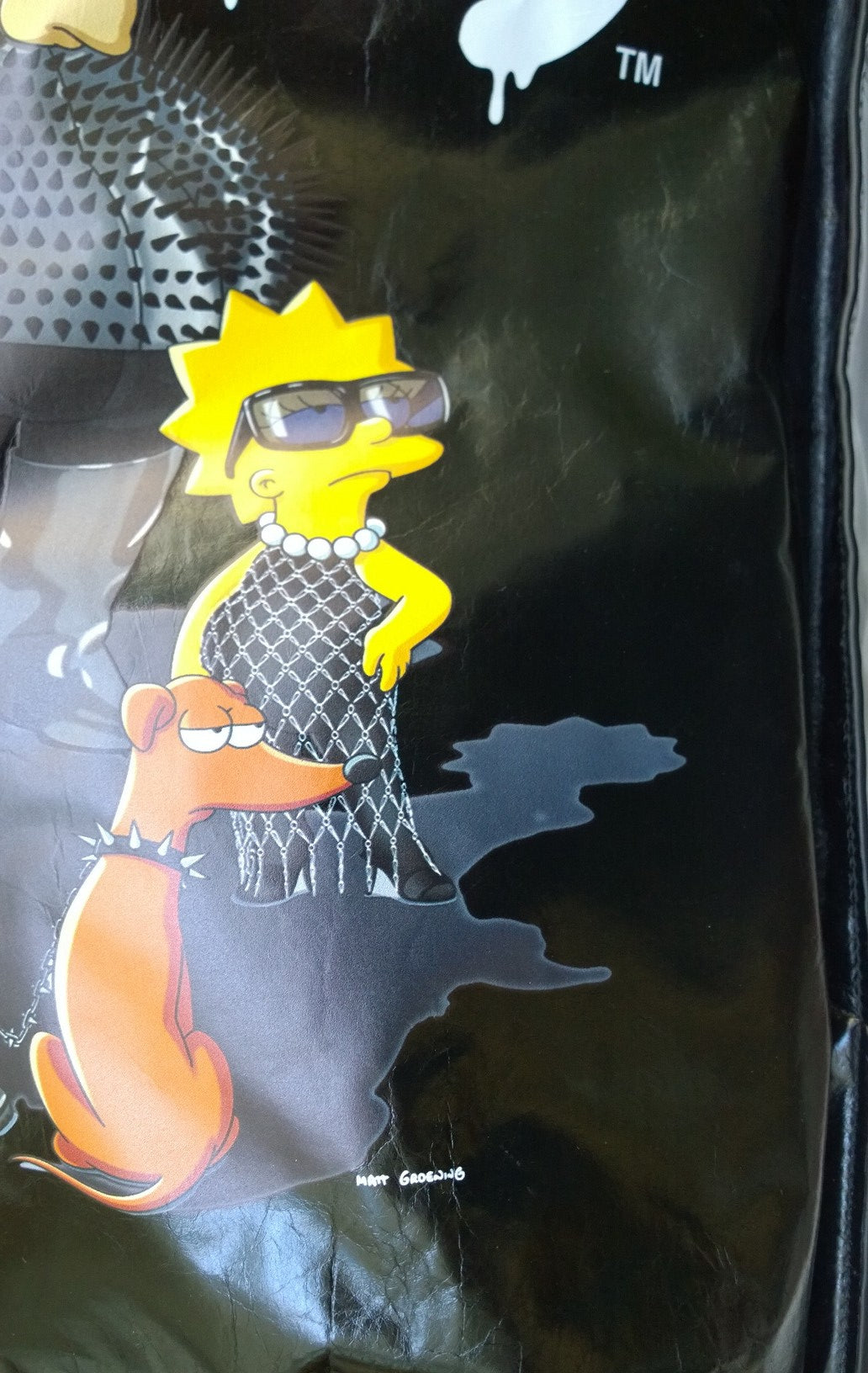 Balenciaga x Simpsons Black Leather Tote Bag for Women - Stylish Designer Handbag for Work, Travel & Everyday Use