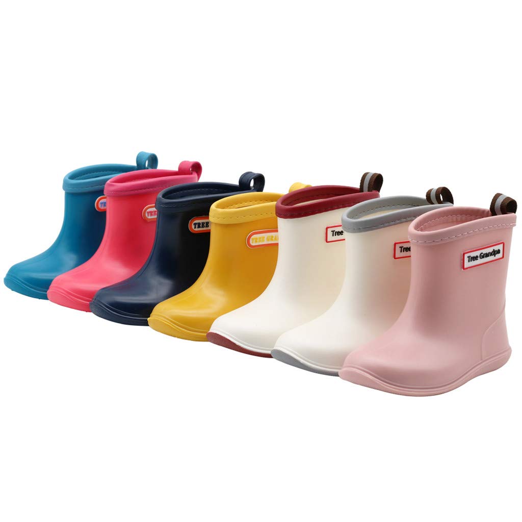 **Toddler Rain Boots - Waterproof & Lightweight Baby Rain Boots for Boys & Girls - Easy On/Off Short Rain Boots for Outdoor Play, Puddle Jumping & Wet Weather**