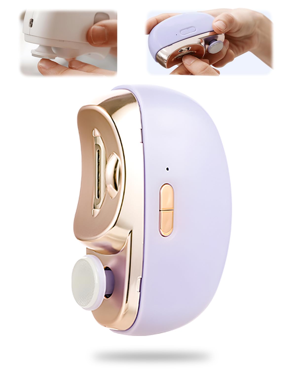 3 in 1 Automatic Electric Nail Clipper with Polishing & Light - 2025 Upgraded 2-Speed Adjustable Toe & Finger Nail Trimmer for Baby, Adult & Seniors - Perfect for Home, Travel & Pedicure (Purple)