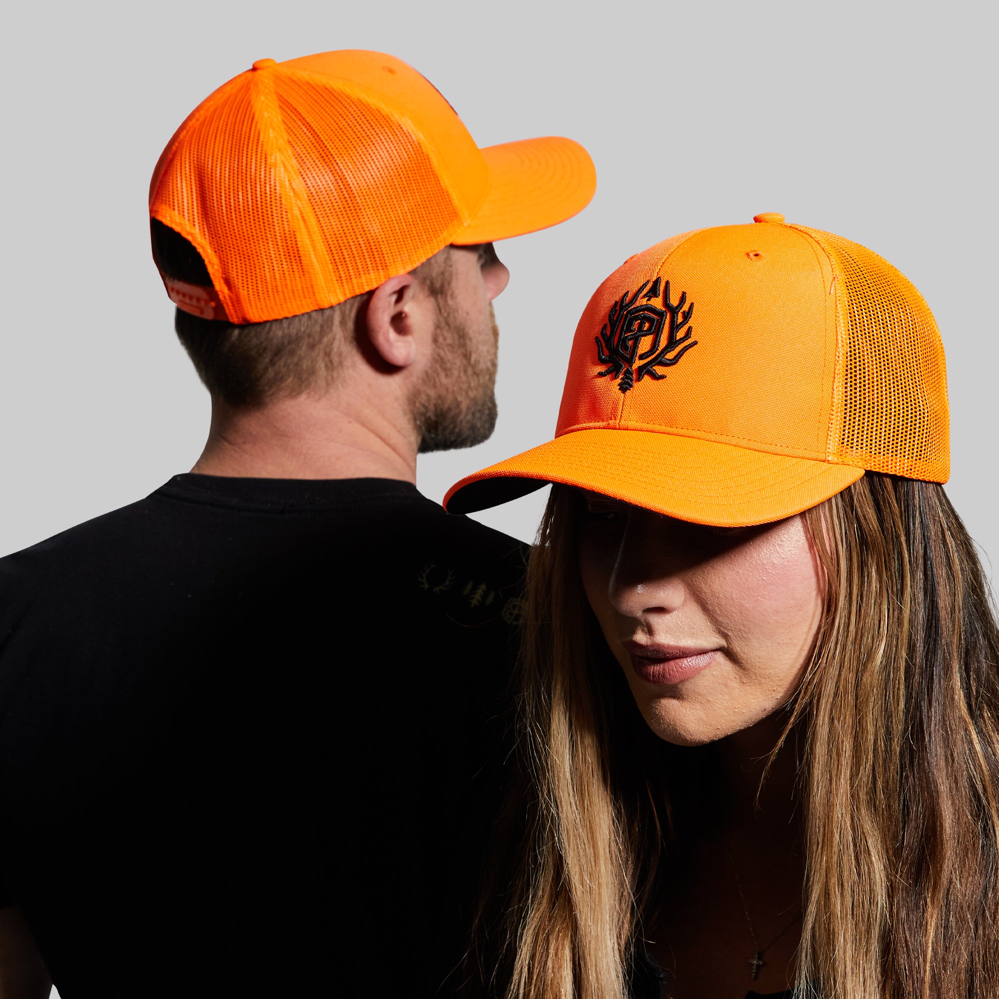 Premium Orange Outdoor Trucker Hat for Men & Women - Breathable Mesh Back, Adjustable Snapback - Perfect for Hiking, Camping, and Summer Adventures