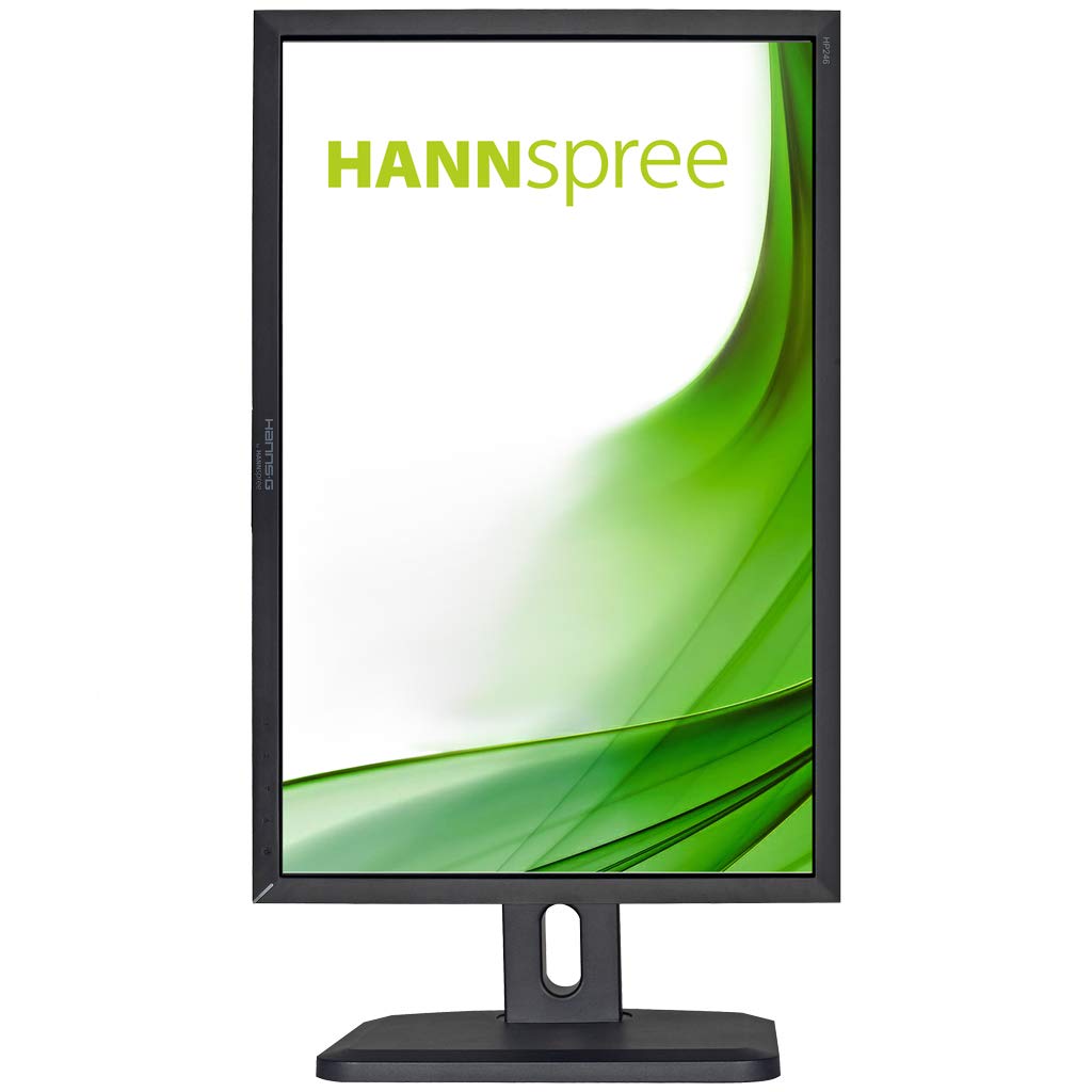 HANNspree HP246PJB 24-Inch Full HD Monitor with Height Adjustment, DisplayPort, HS-IPS Panel, Matte Black - Perfect for Home Office, Gaming, and Professional Workstations