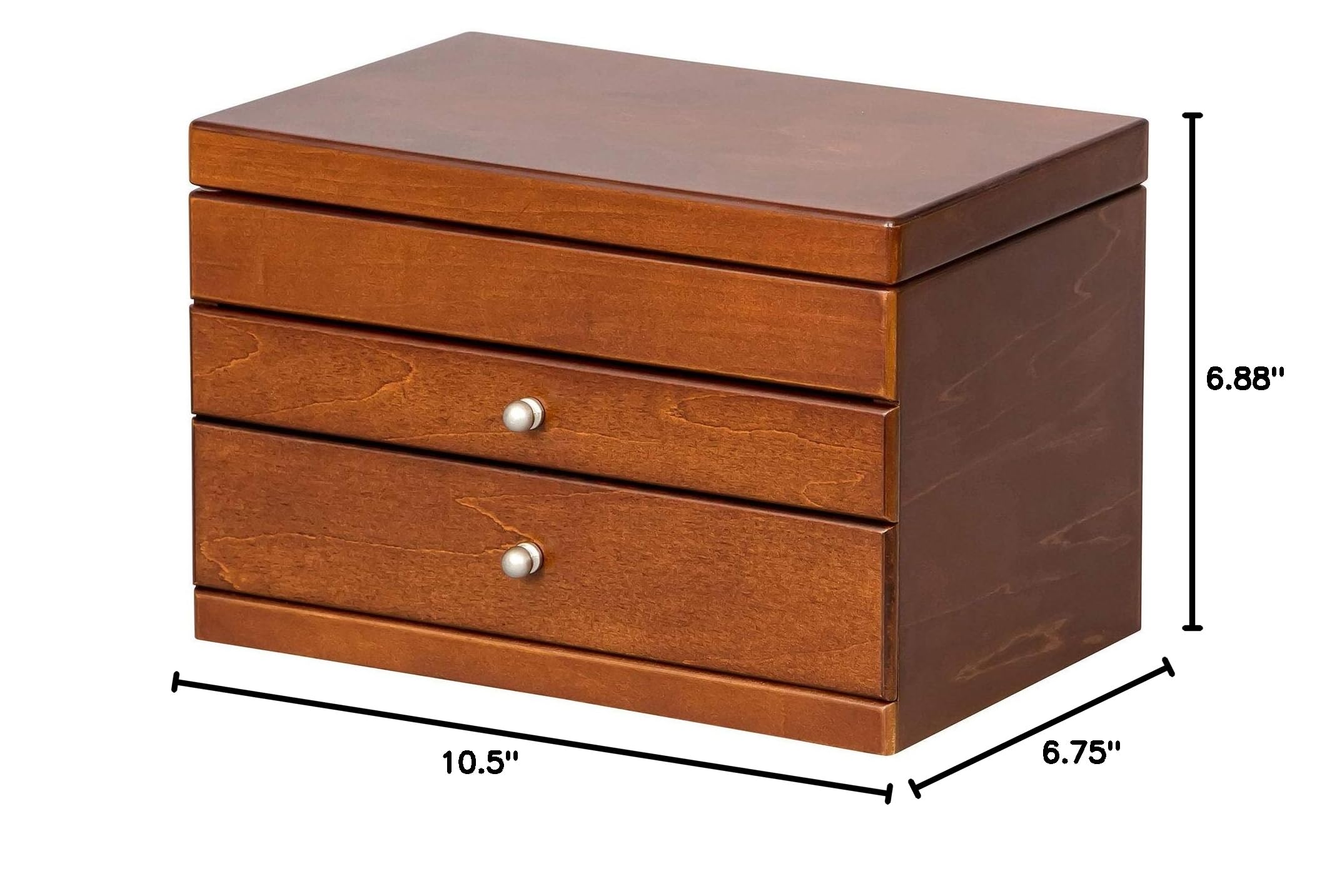 Mele & Co Brisbane Personalized Jewelry Box with Drawers - Custom Engraved Wooden Jewelry Organizer Chest for Women & Girls | Perfect for Gift Giving, Bridal Shower, Birthday & Anniversary Presents