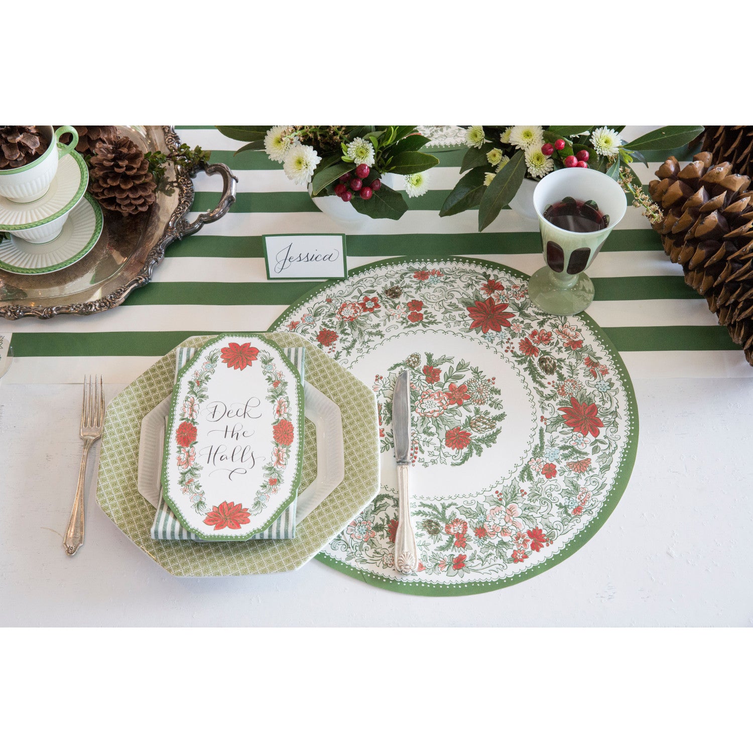 Festive Die-Cut Christmas Placemats - Holiday Dining Decor for Table Settings, Parties & Seasonal Celebrations