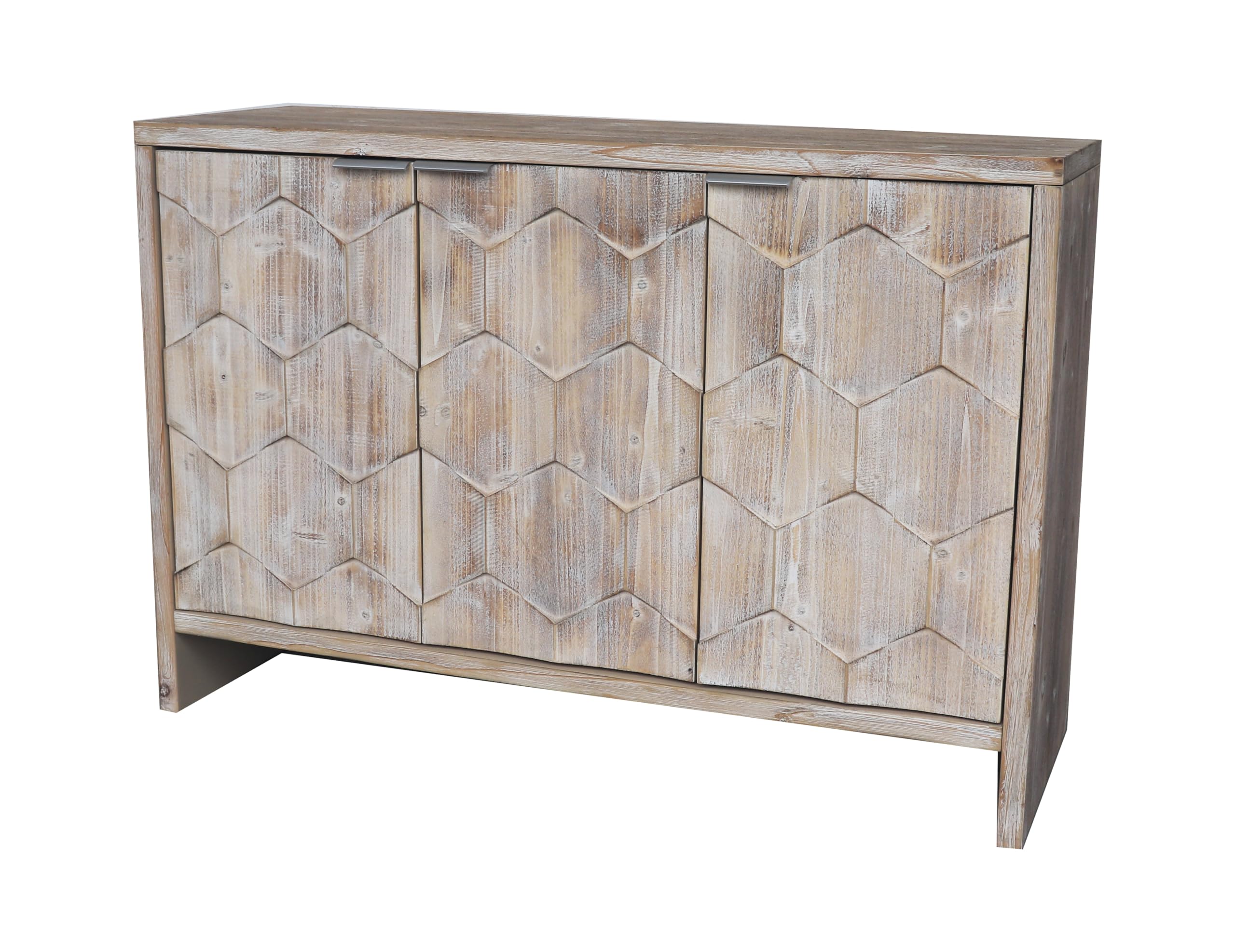 Farmhouse Sideboard Storage Cabinet - Solid Wood Accent Floor Cabinet with Adjustable Shelf, Buffet Server & Console Table for Living Room, Hallway, Dining Room - Perfect for Home Organization & Stylish Storage Solutions
