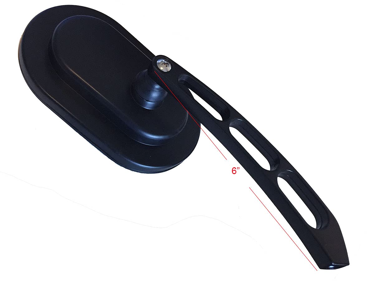 Black Magnum Oval Head Teardrop Stem Motorcycle Mirrors - Compatible with 2015 KTM 1190 Adventure R - Durable Replacement Mirrors for Enhanced Visibility & Safety - Perfect for Road Trips, Highway Cruising and Adventure Riding