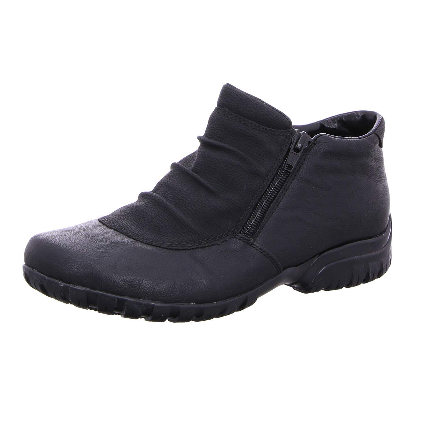 Rieker L4691 Women's Black Ankle Boots - Comfortable Casual & Dress Shoes for Women, UK 5.5 (EU 39) - Perfect for Office, Walking & Winter Fashion