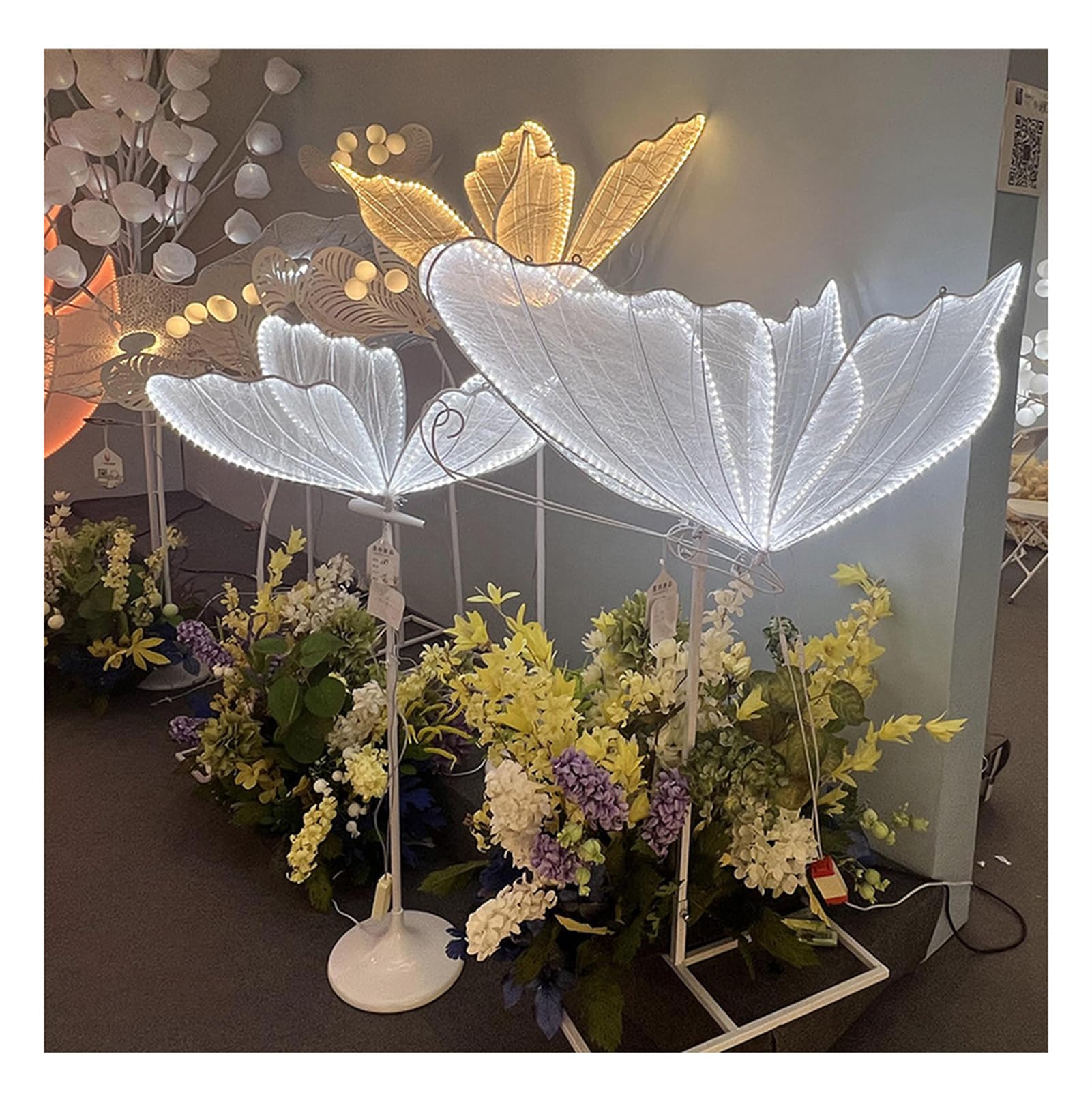 LED Butterfly Floor Lamp - Adjustable Height Decorative Ceiling Light with Hanging Props, Easy Installation for Wedding, Party & Home Decor - Perfect for Bedroom, Living Room & Event Lighting