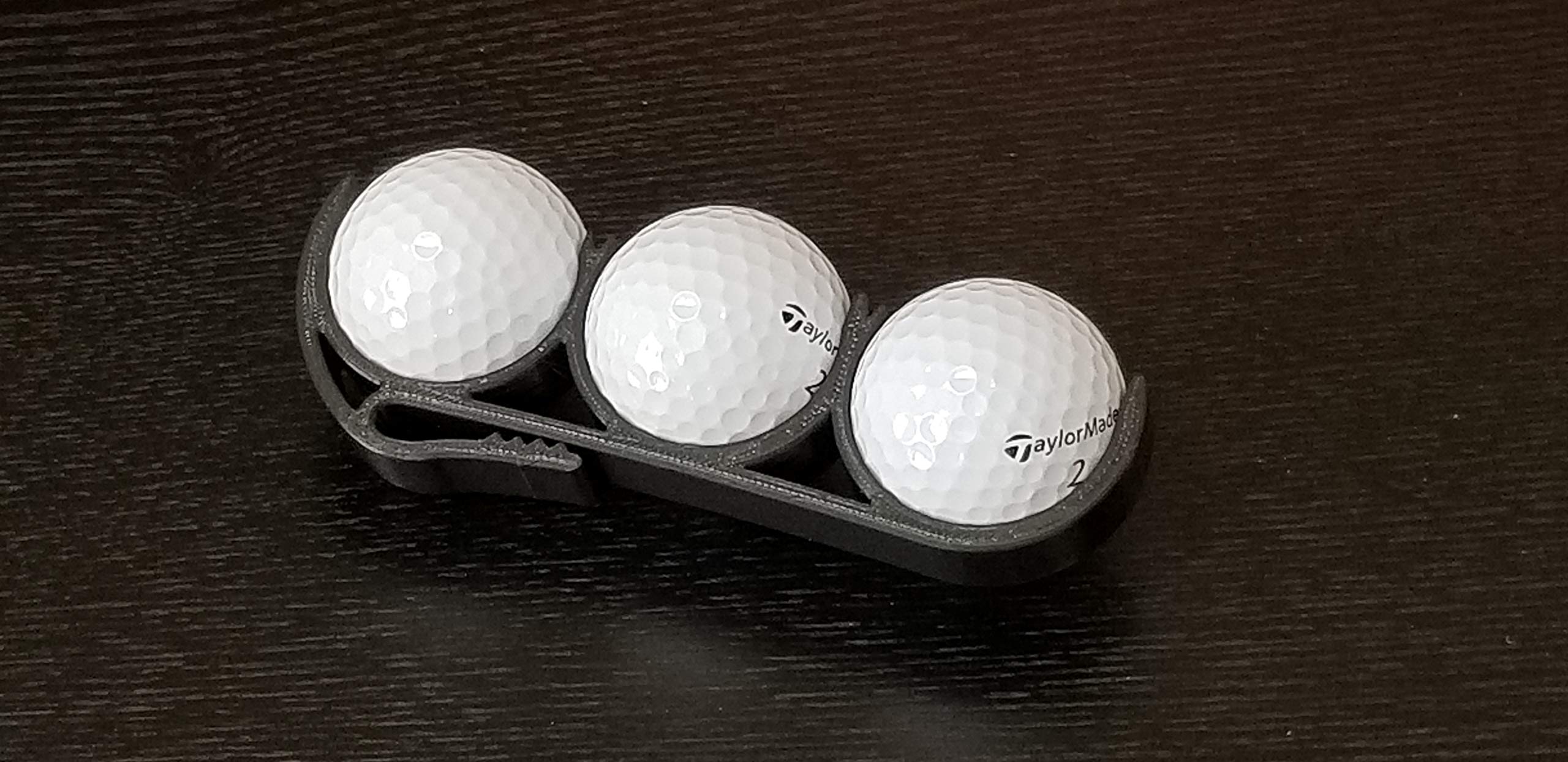 Znet3D Golf Ball Holder & Carry Clip - Belt or Golf Bag Clip Accessory, 2 & 3 Ball Capacity Options - 2 Pack for Convenient Golf Course Storage & Organization