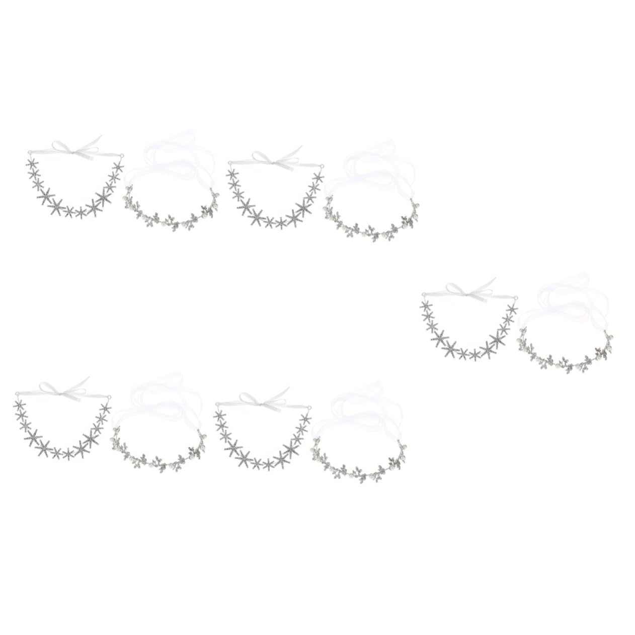 10 Pcs Rhinestone Bridal Headbands for Women - Crystal Tiara Hair Vine with Pearls & Alloy Accessories - Perfect for Weddings, Prom, Parties & Special Occasions