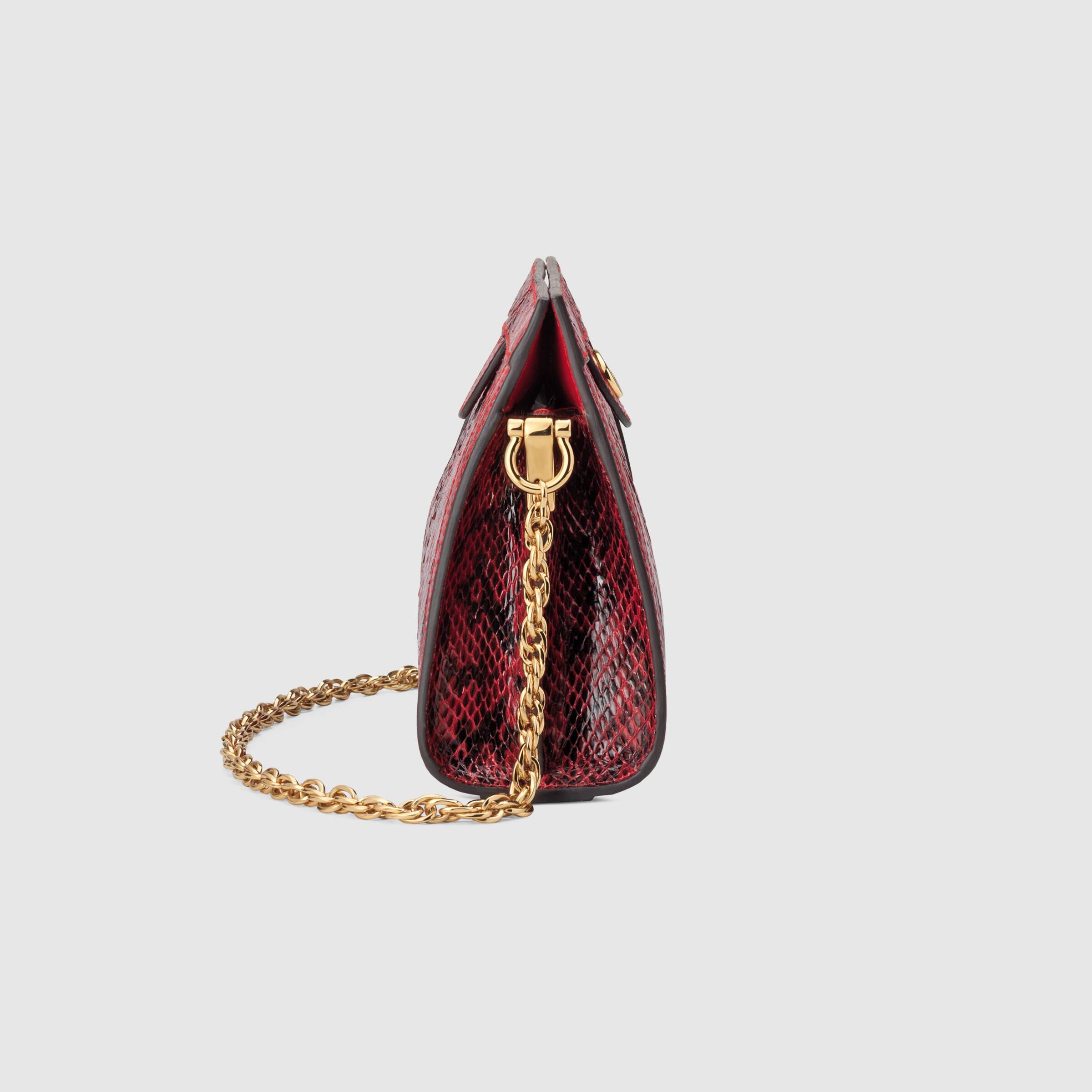 Gucci Ophidia Small Snakeskin Shoulder Bag in Hibiscus Red | Luxury Designer Crossbody Purse for Women | Perfect for Date Night, Parties & Everyday Use