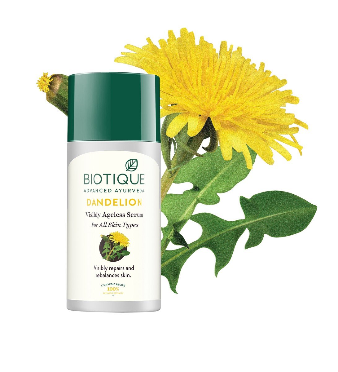 Biotique Bio Berberry Hydrating Cleanser 120ml & Bio Dandelion Anti-Aging Serum 40ml - Gentle Face Wash & Youthful Glow for All Skin Types | Daily Skincare Routine for Hydration & Wrinkle Reduction