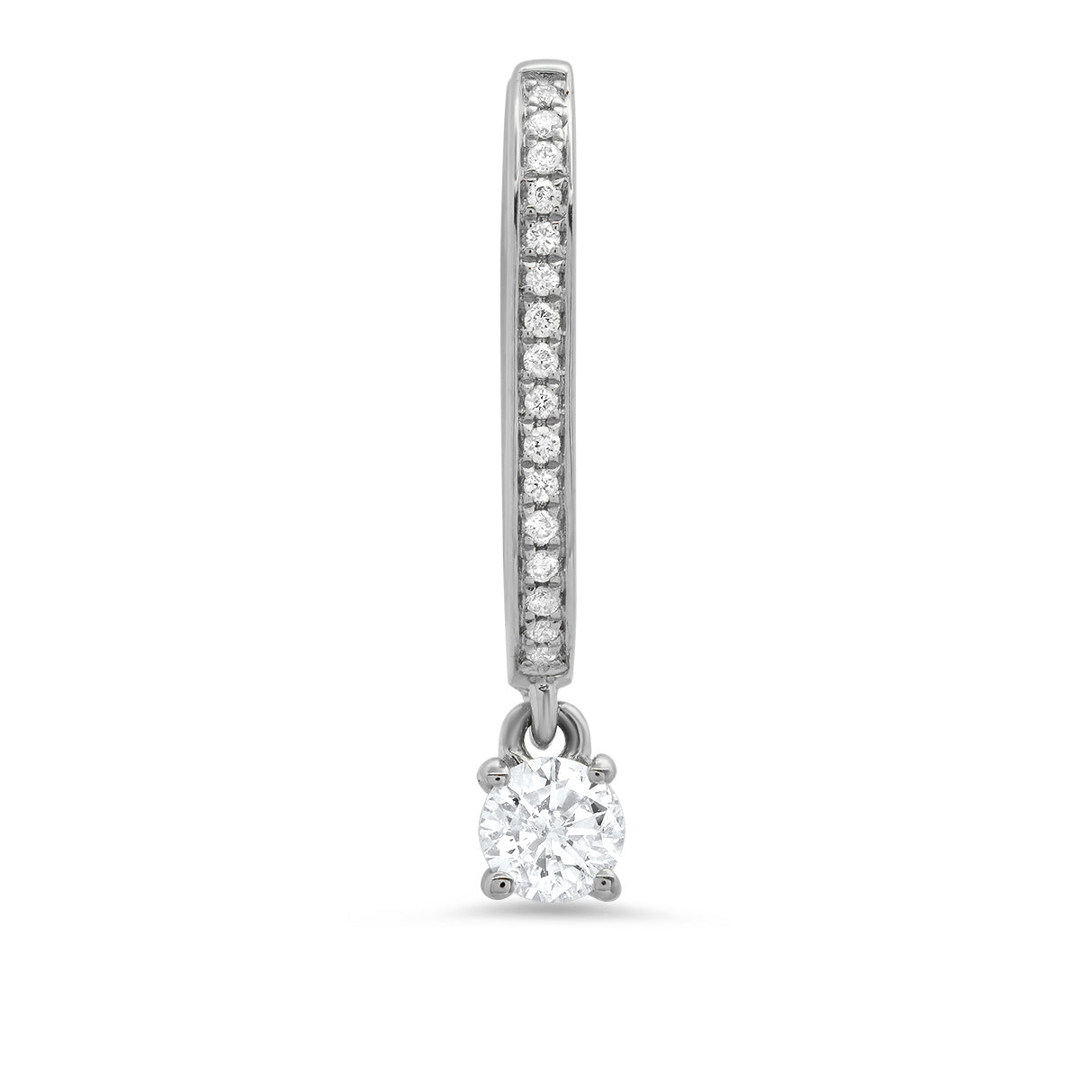 Medium Maasai Hoop Earrings with Round Cut White Diamond Drop & Pavé - 4 Colors | Elegant Dangle Earrings for Women, Perfect for Parties, Weddings & Special Occasions