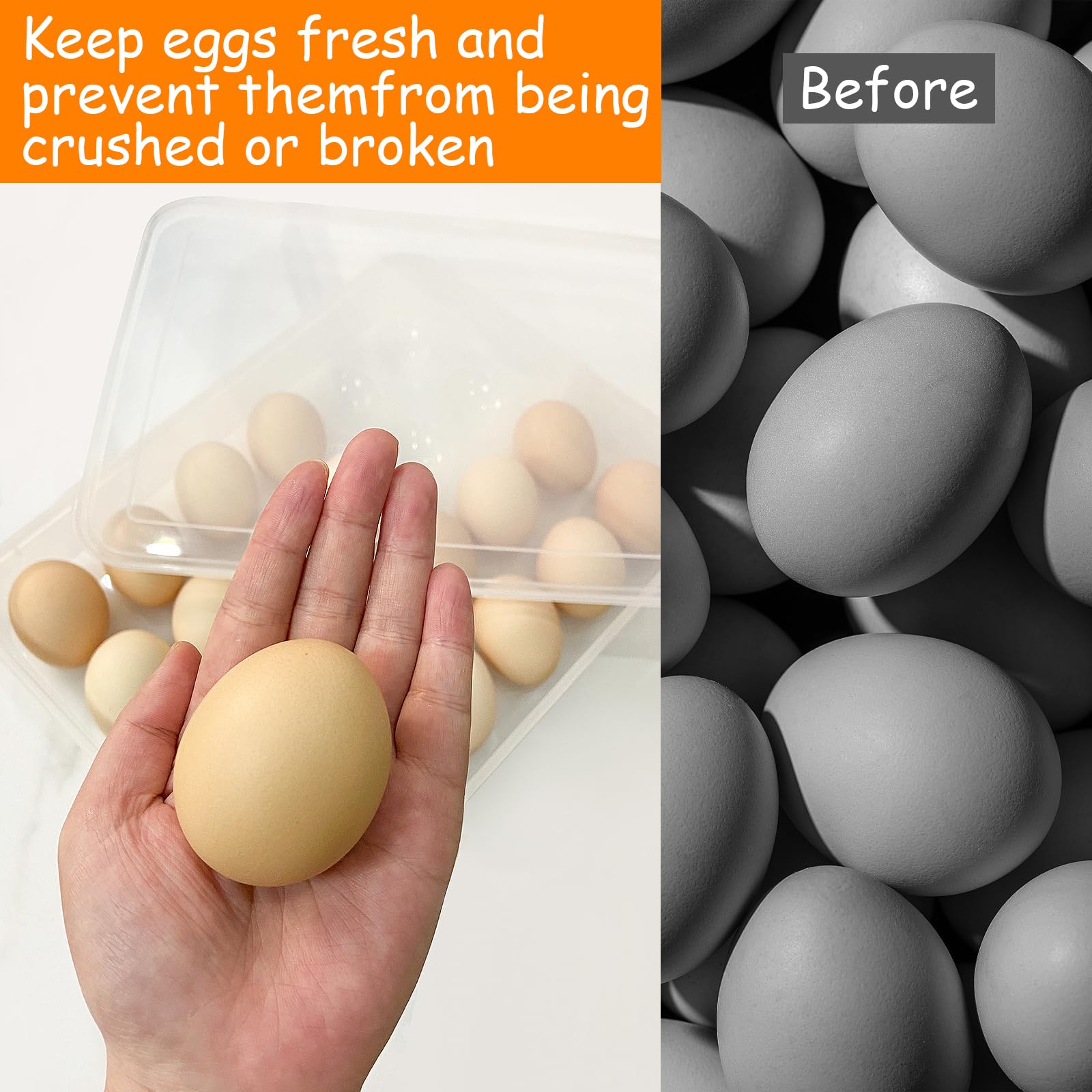 3-Pack Egg Storage Containers with Lids – Portable Deviled Egg Carrier for 72 Eggs – Refrigerator Safe Egg Trays – Perfect for Easter, Thanksgiving & Kitchen Use – Great for Parties, Picnics & Meal Prep