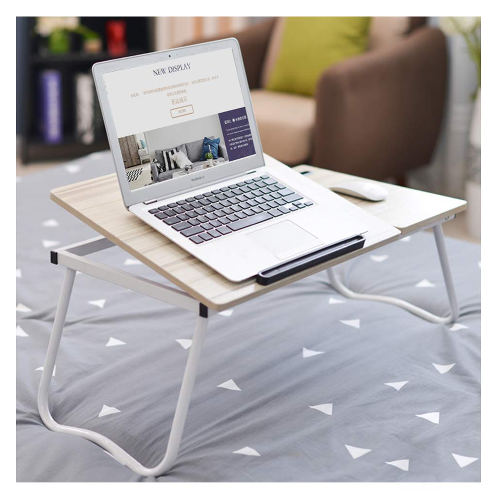Foldable Laptop Desk with Adjustable Angles - Portable Bed Tray for Laptop, Breakfast & Office Work - Sturdy Metal Frame for Home, Dorm & Travel Use