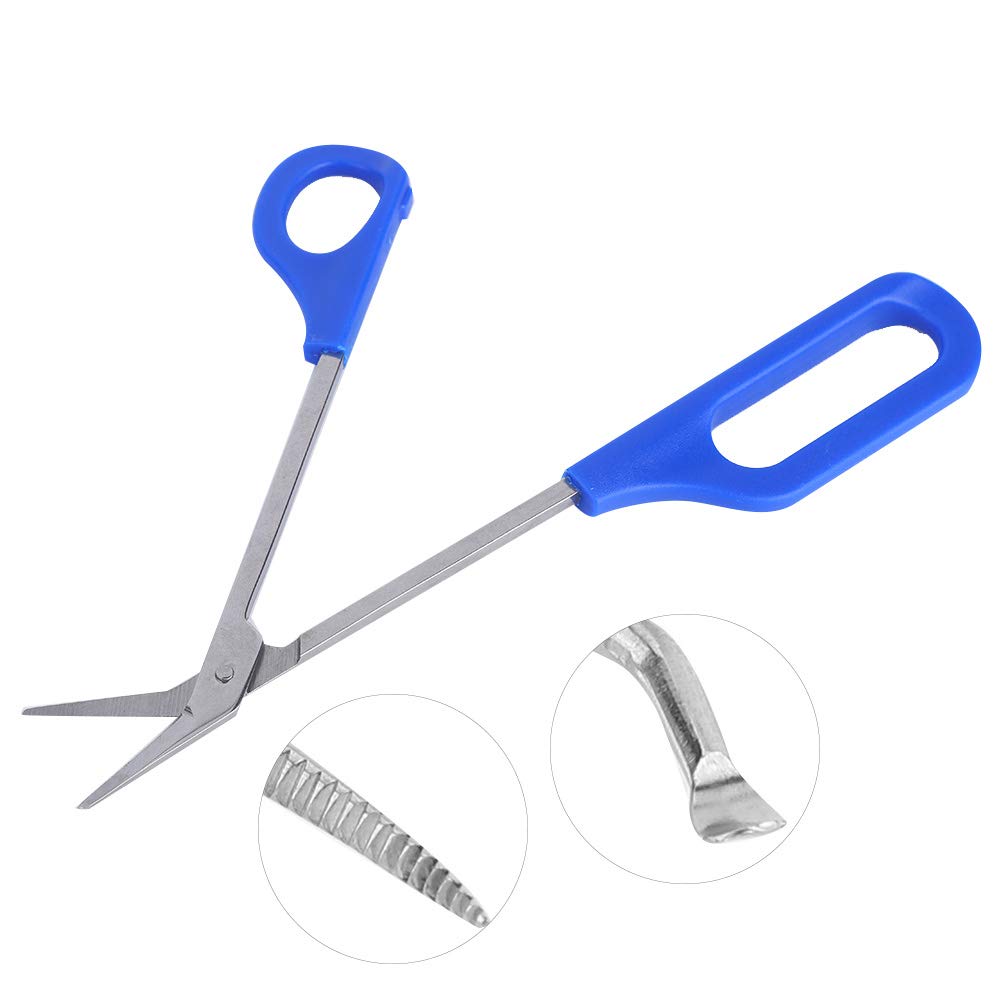 Stainless Steel Long Handle Toenail Scissors & Clippers Set with Nail File - Professional Pedicure Tool for Thick Toenails, Elderly & Diabetic Foot Care - Perfect for Home Use, Salon & Travel Grooming Kit