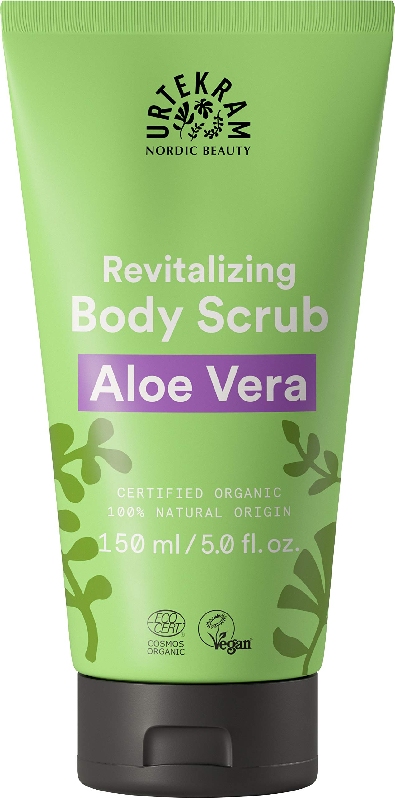 Organic Aloe Vera Body Scrub by Urtekram - Exfoliating & Hydrating for Smooth Skin - Perfect for Dry Skin & Post-Sun Care