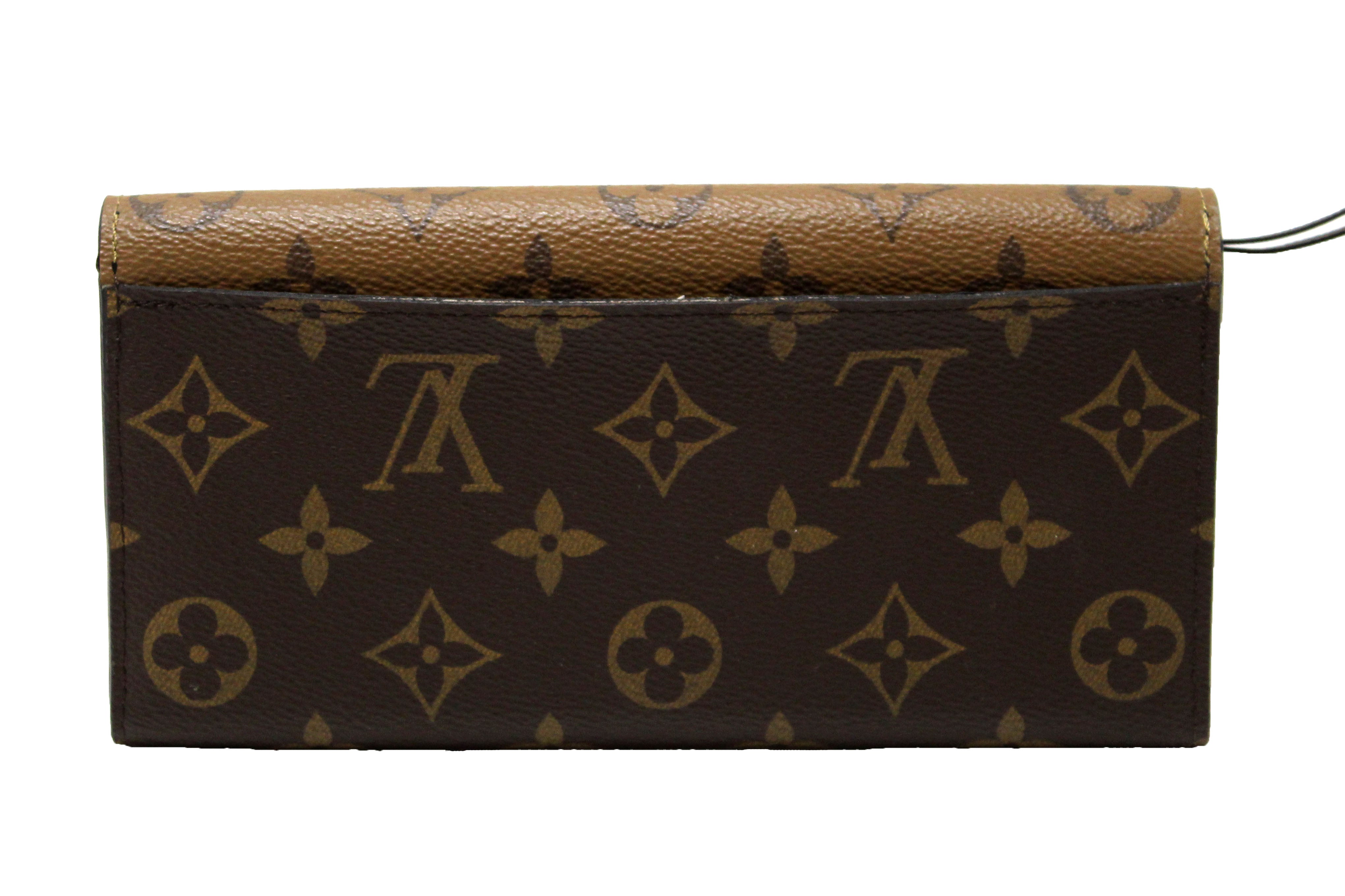 Authentic Louis Vuitton Emilie Wallet - Classic Monogram & Reverse Canvas Design | Luxury Women's Wallet for Everyday Use, Travel & Gift Giving