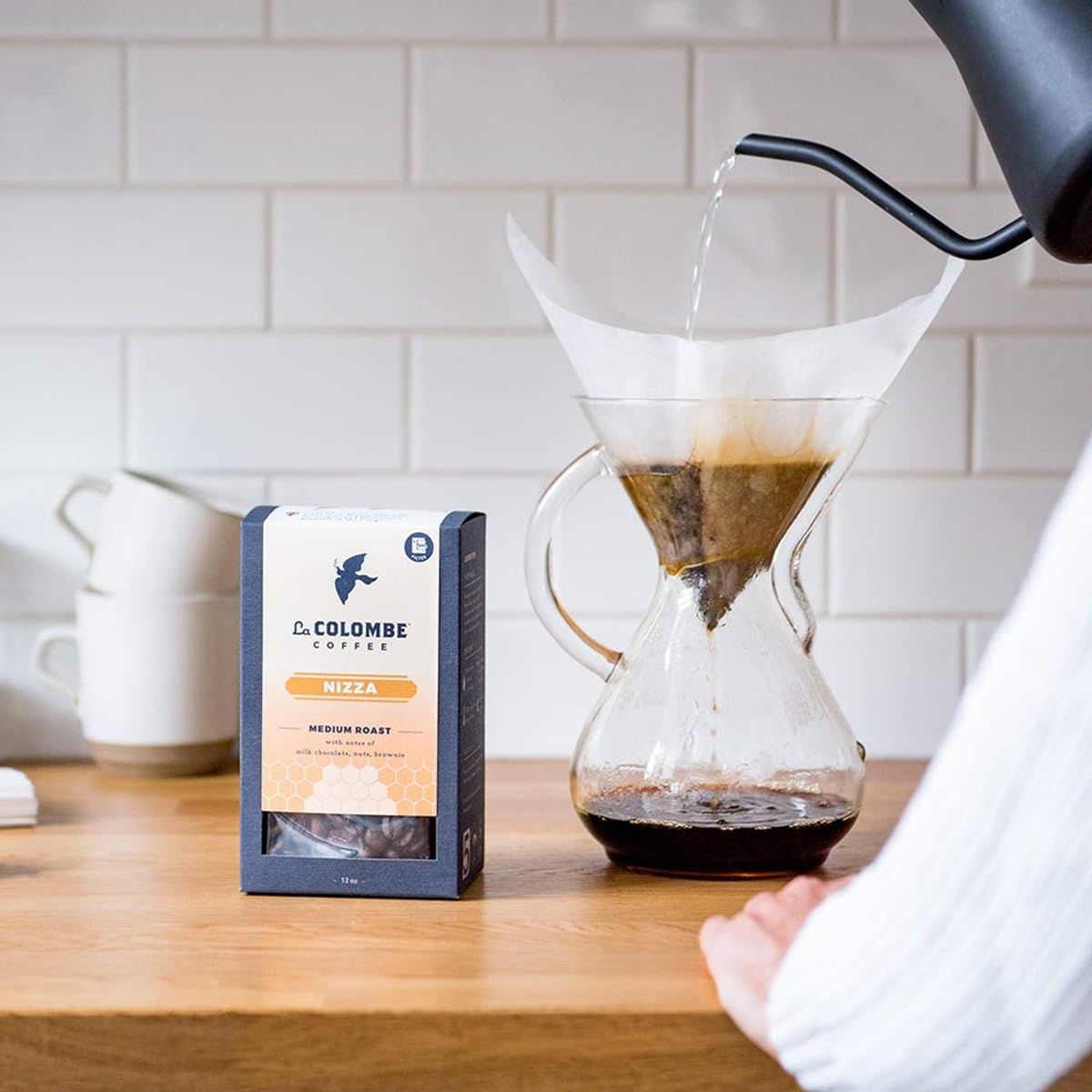 La Colombe Nizza Medium Roast Drip Grind Ground Coffee - Milk Chocolate, Nuts & Brownie Flavors with Honey-Sweet Roasted Nuttiness, 12oz (Pack of 4) | Perfect for Home Brewing, Office Coffee Breaks & Gift Giving