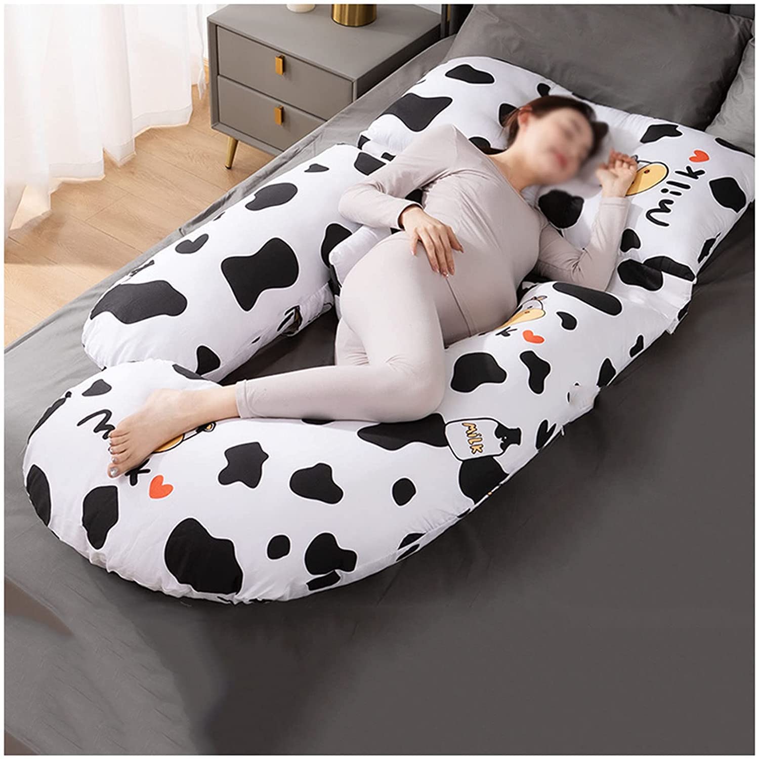 3D Zoned Maternity Pillow for Neck & Back Support - Detachable, Washable, Non-Collapse Pregnancy Pillow for Sleeping Comfort | Perfect for Side Sleepers & Pregnancy Pain Relief