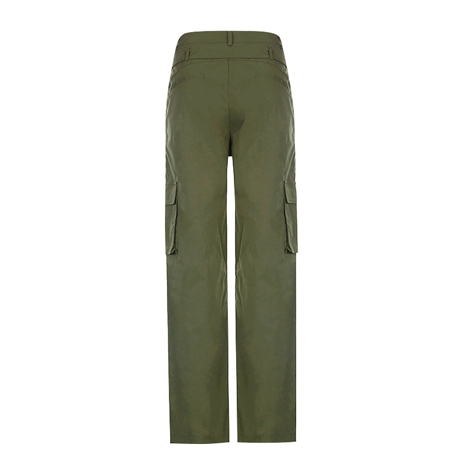 Hopolsy Women's Casual Cargo Pants - Elastic Waist with Drawstring, Side Pockets & Straight Leg Cut | Perfect for Outdoor Adventures, Workwear & Street Style Fashion
