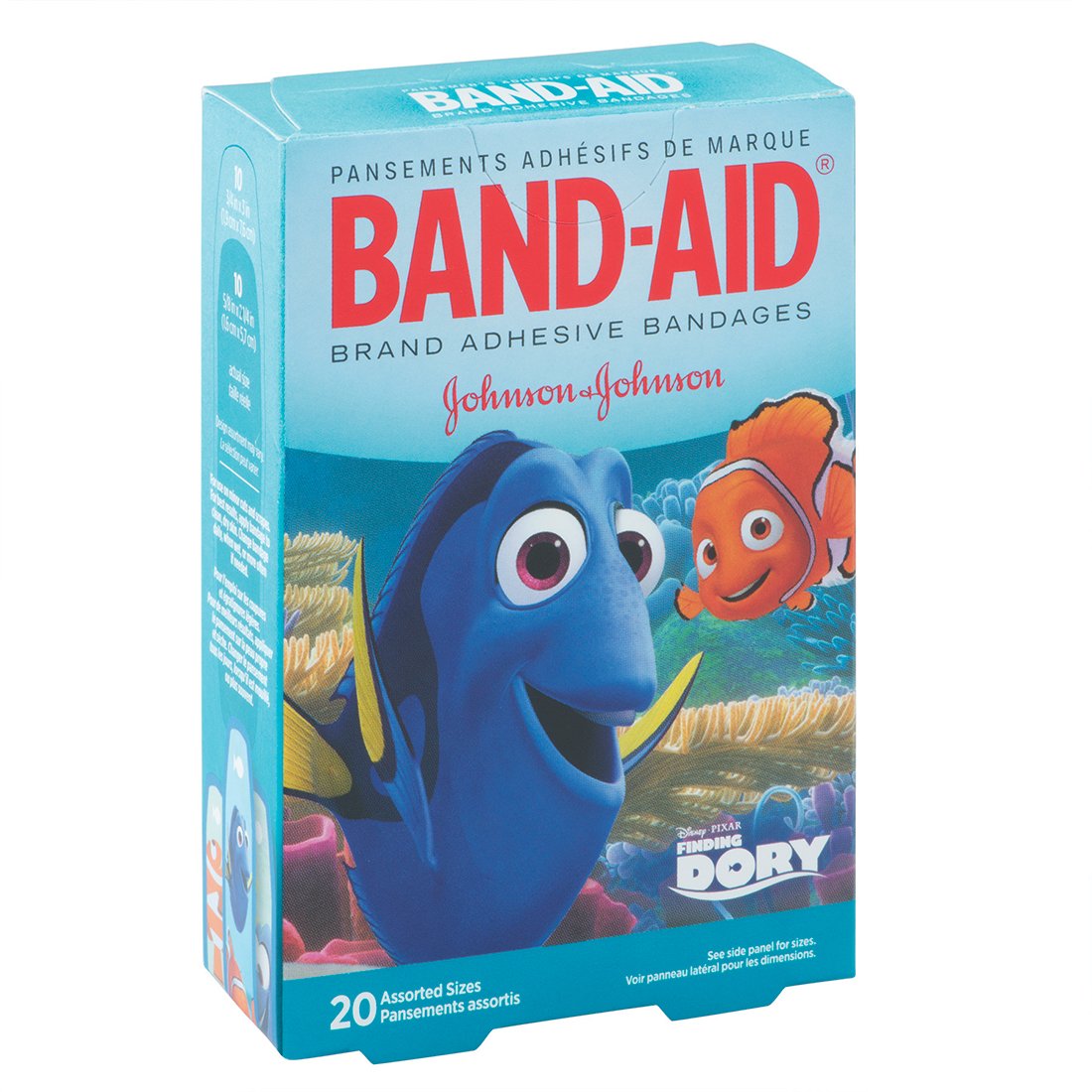 Finding Dory Band-Aid Adhesive Bandages - 480 Count Pack | First Aid Kit Supplies for Kids | Cute Wound Care for School, Home & Travel