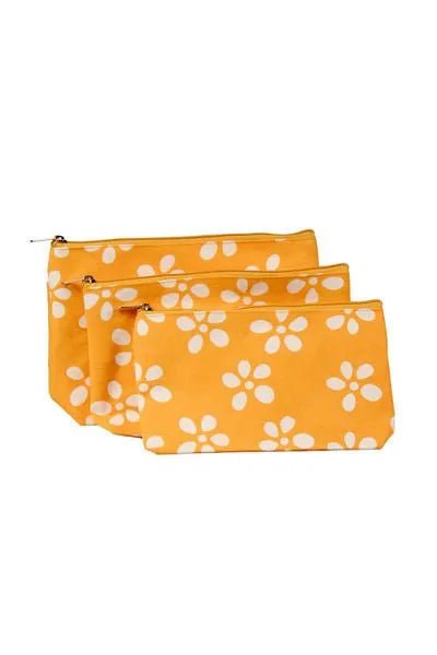 Daisies Cosmetic Bag - Floral Makeup Pouch for Travel & Organizer | Perfect for Toiletries, Brushes & Beauty Essentials