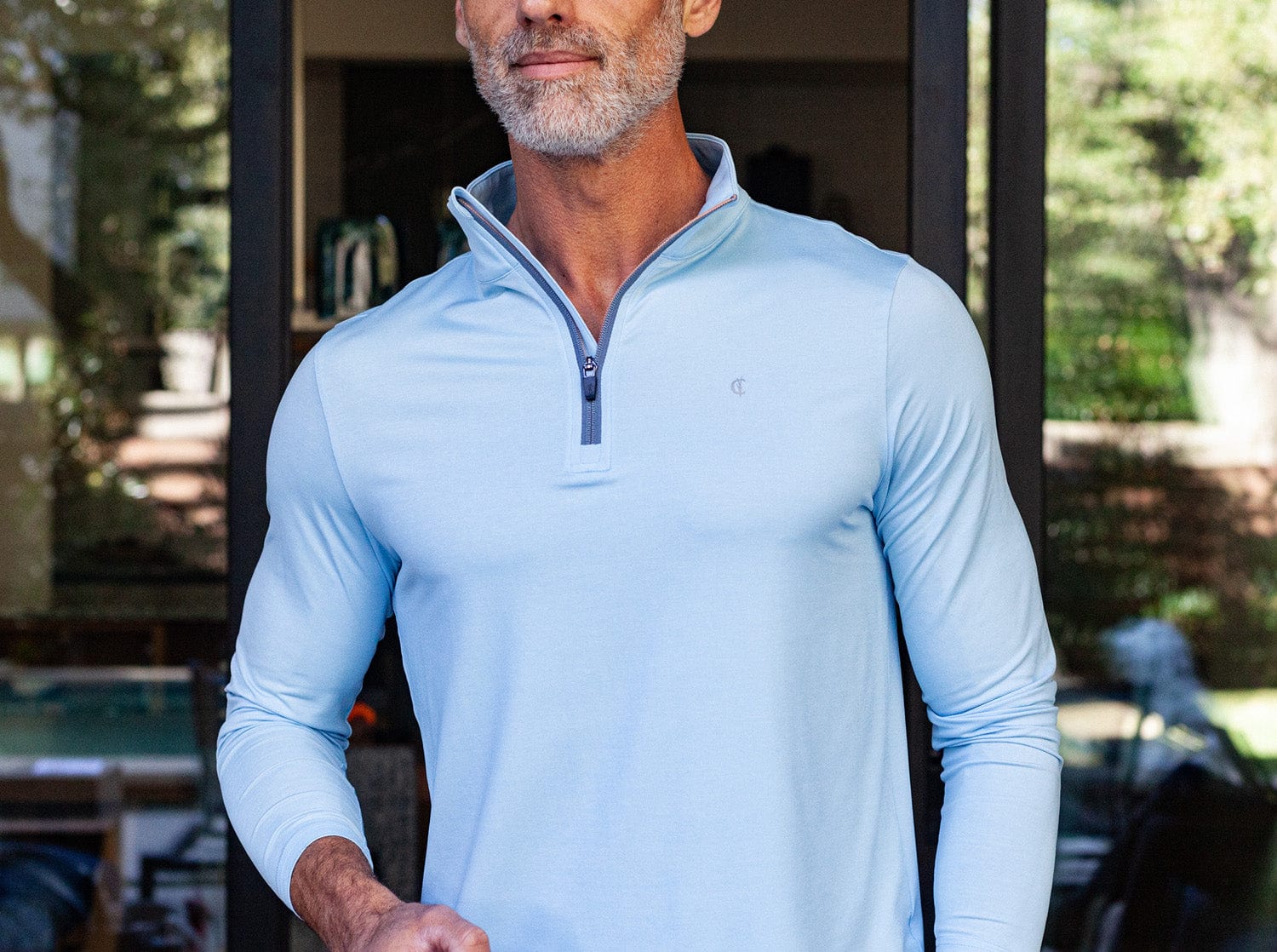 Feather Performance Pullover Sweatshirt - Heather Blue | Lightweight & Comfortable for Outdoor Activities & Casual Wear