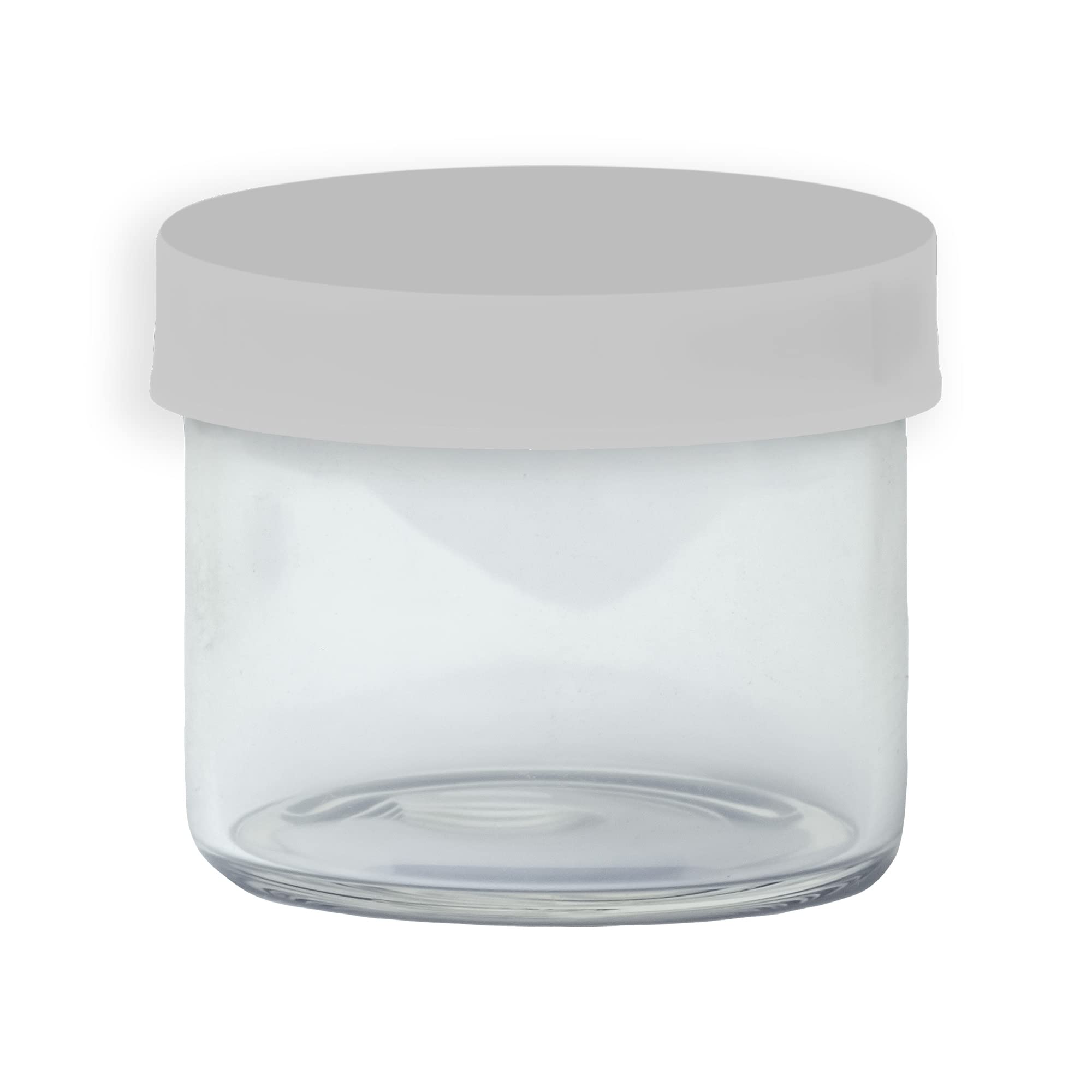 1000 Pack - 6ml Round Glass Jars with Silicone Lids for Oil, Wax, Balm & Cosmetic Storage - Airtight No-Neck Concentrate Containers - Perfect for DIY Beauty, Essential Oils & Herbal Remedies (Clear)