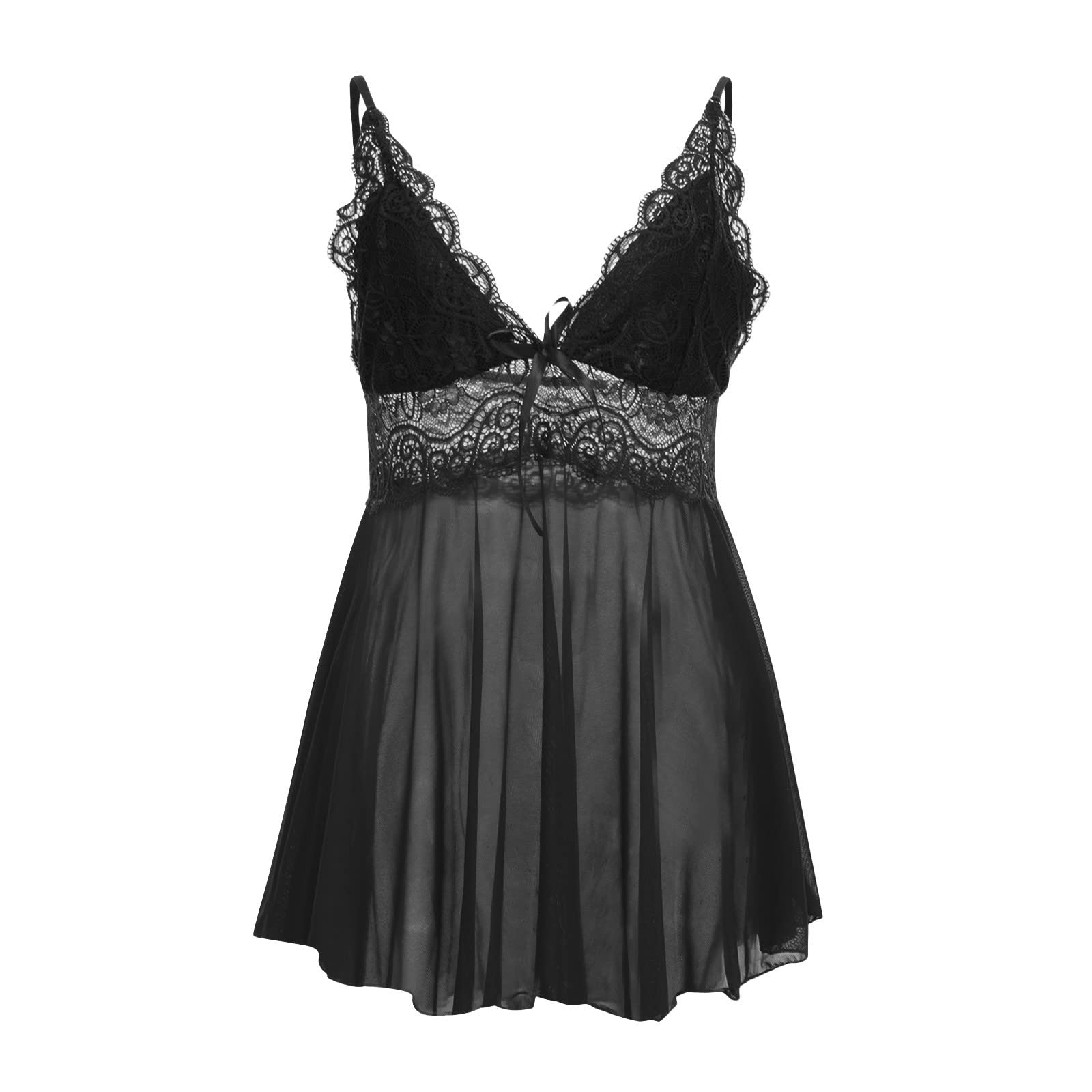 Sexy Lace Babydoll Lingerie Set for Women - Deep V Neck Chemise & Matching Briefs | Exotic Sleepwear for Romantic Nights, Boudoir Photography & Special Occasions