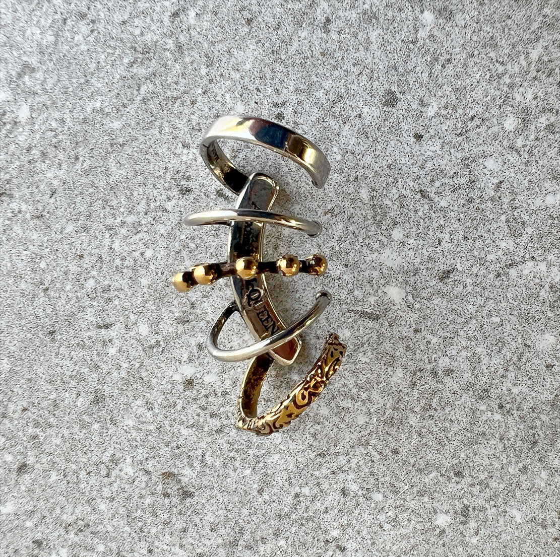 Trendy Punk Ear Cuff for Women - Gothic Mixed Metal Ear Cuff Jewelry - Perfect for Concerts, Parties & Alternative Fashion