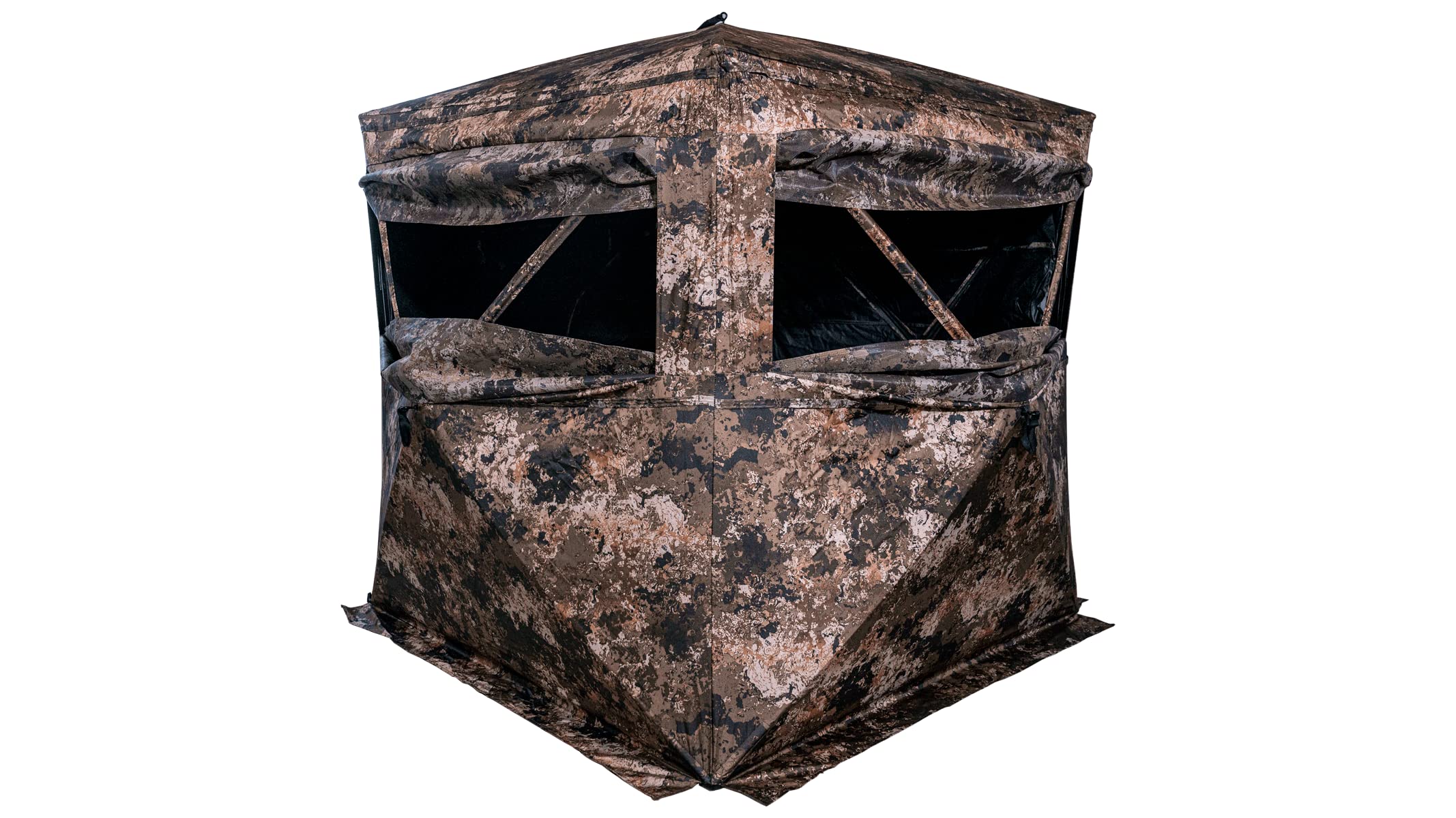 Rack House 300+ One Way Mesh Hunting Blind - Camouflage Hunting Gear for Deer & Turkey - Perfect for Ground Hunting & Wildlife Observation