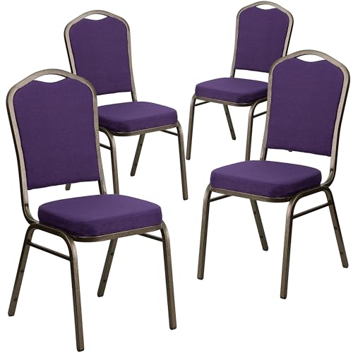 Purple Fabric/Gold Vein Frame