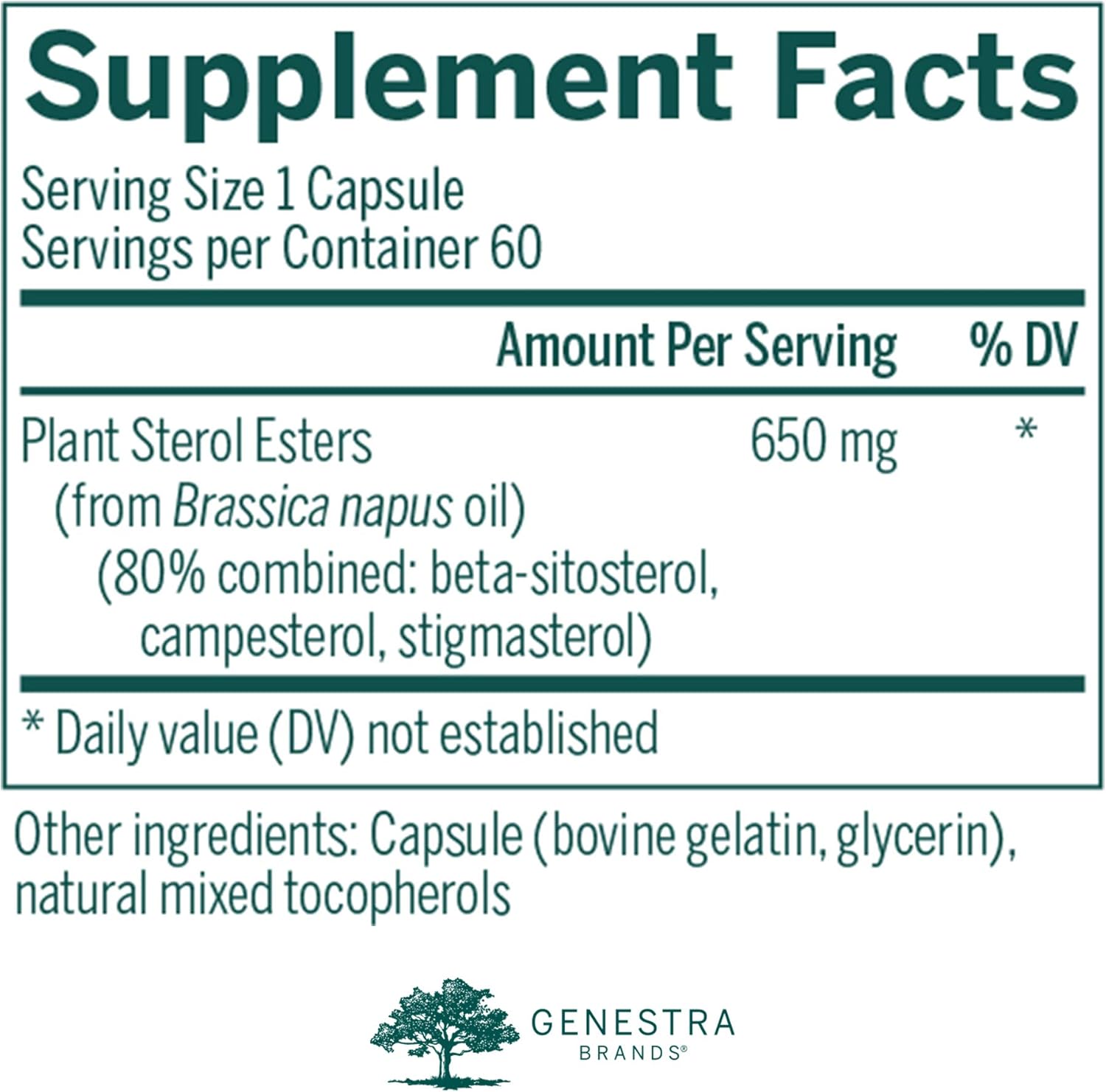 Genestra Brands Col Sterol - Premium Plant Sterols Supplement for Heart Health & Cholesterol Support - Ideal for Daily Wellness & Cardiovascular Care