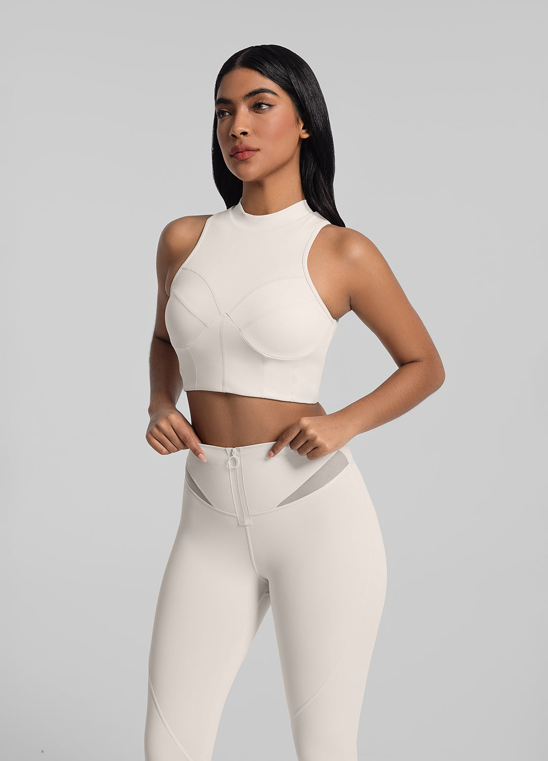 Stylish High Neck Crop Top for Women - Trendy Summer Fashion Top - Perfect for Gym, Yoga, and Casual Outfits