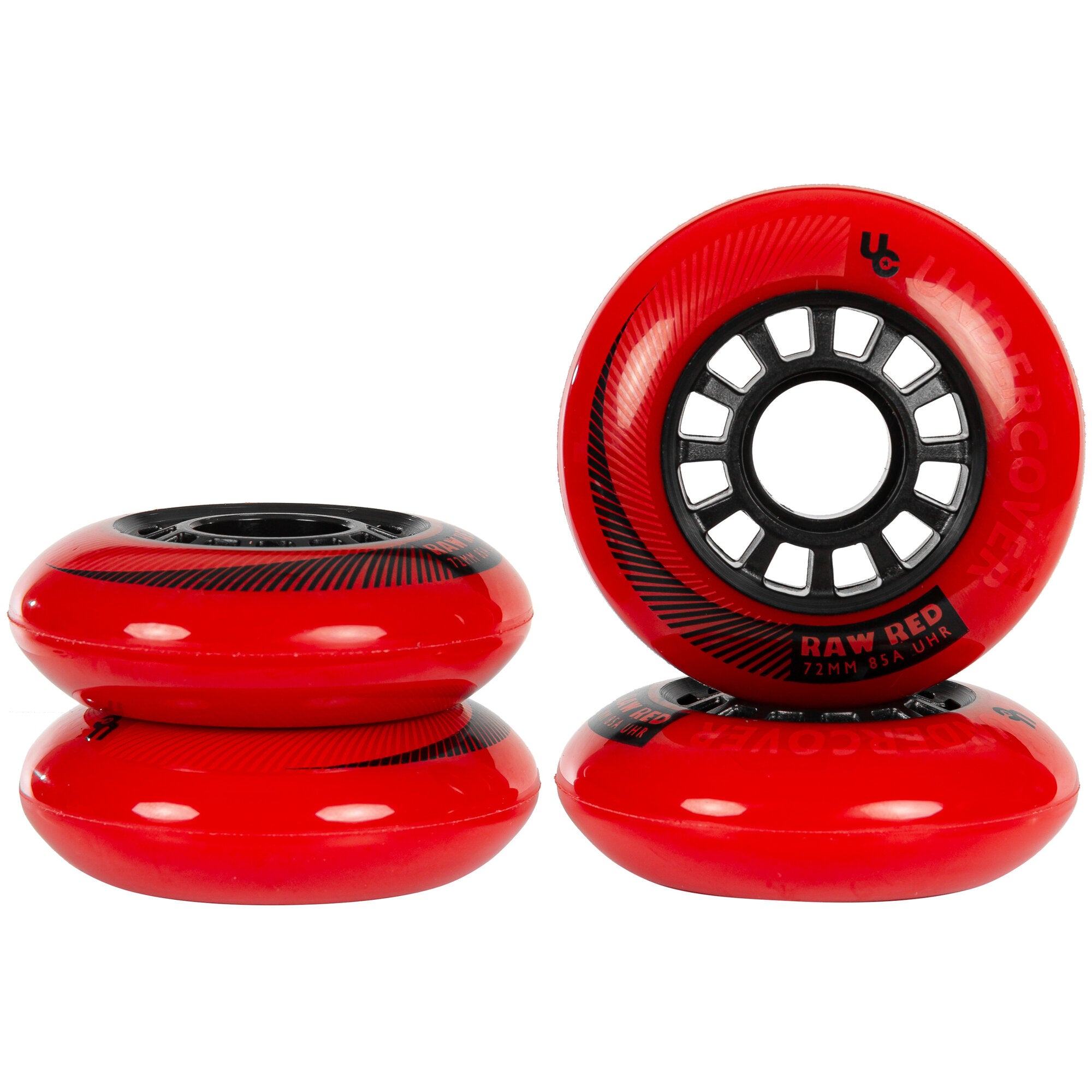 Premium 72/85A Raw Red Skateboard Wheels - 4 Pack for Smooth Riding & Tricks - Perfect for Street Skating & Park Performance
