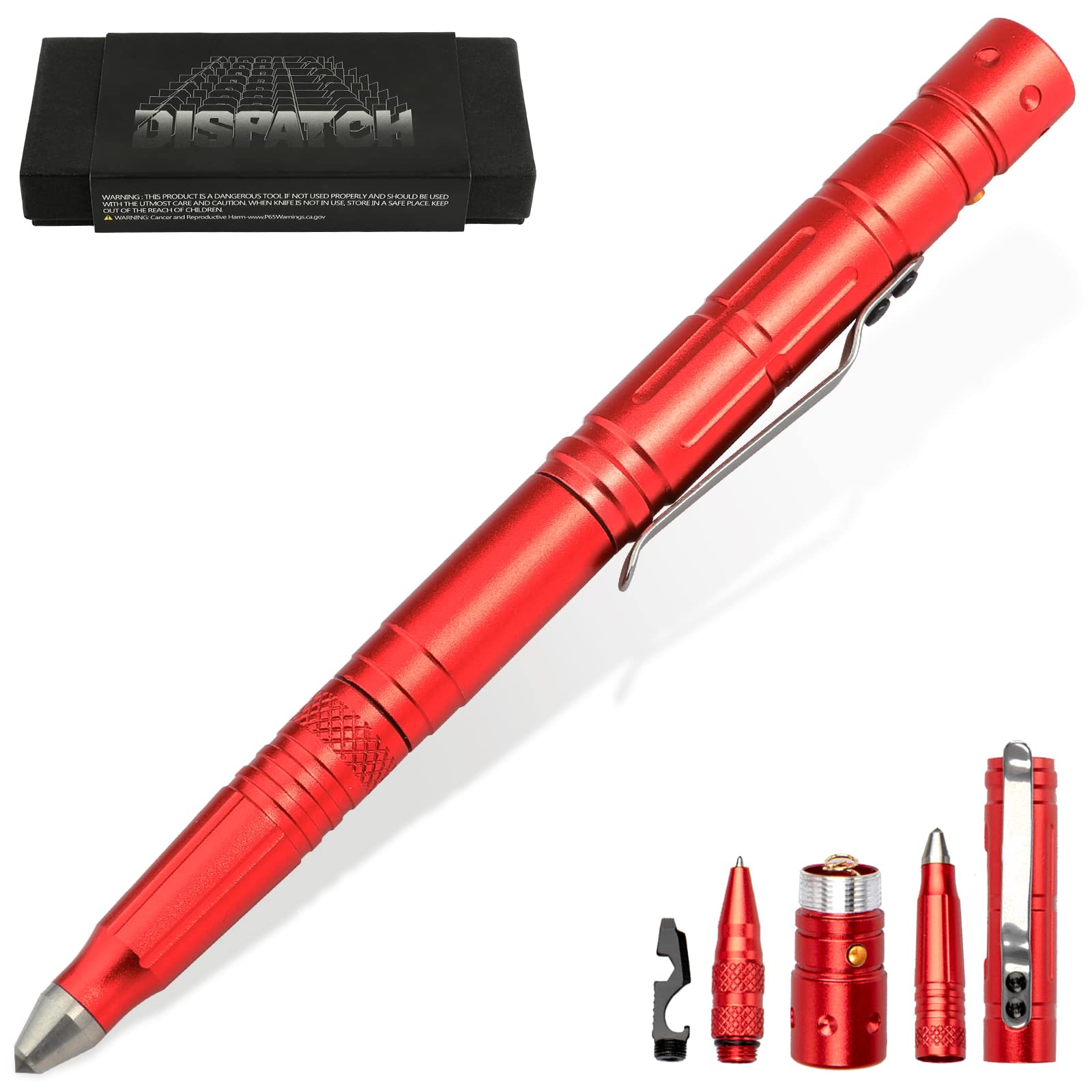 Tungsten Steel EDC Pen - Multitool Survival Pen for Everyday Carry, Emergency Tool with Glass Breaker & Stylus | Perfect for Outdoor Adventures, Camping, Hiking & Emergency Situations