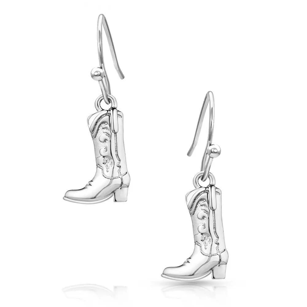 Handmade Western Cowboy Boot Earrings for Women - Stylish Boho Country Fashion Jewelry - Perfect for Country Concerts, Rodeos & Western Outfits